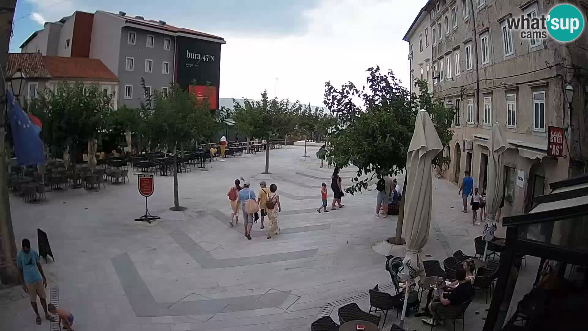 Centre de la ville de Senj – Place Pavlin – Live Cam Dalmatie