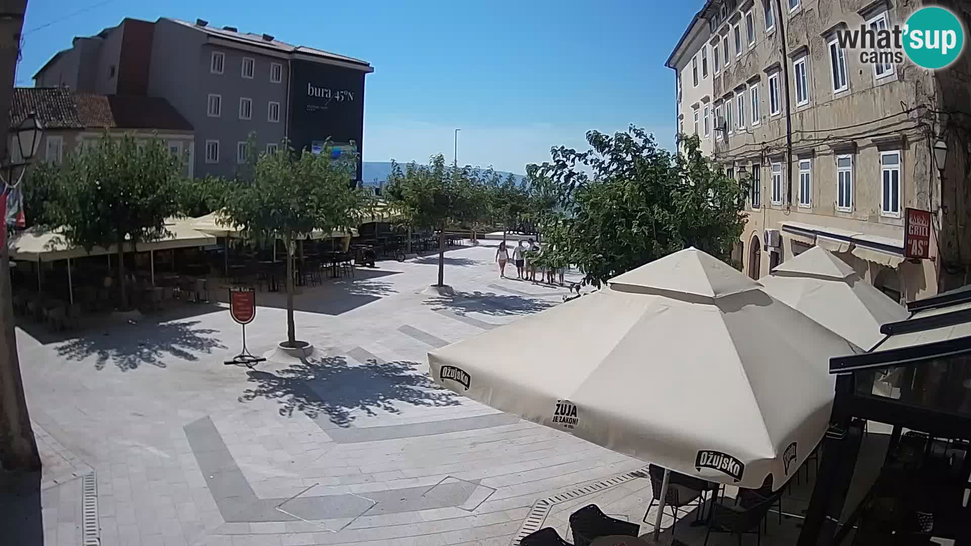 Centro de la ciudad de Senj – plaza Pavlin – Live Cam Dalmacia