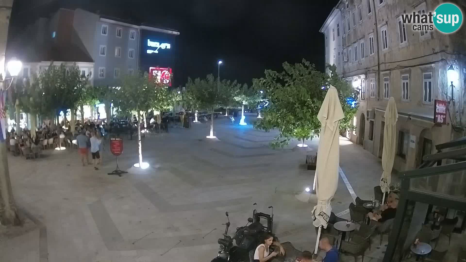 Centro de la ciudad de Senj – plaza Pavlin – Live Cam Dalmacia