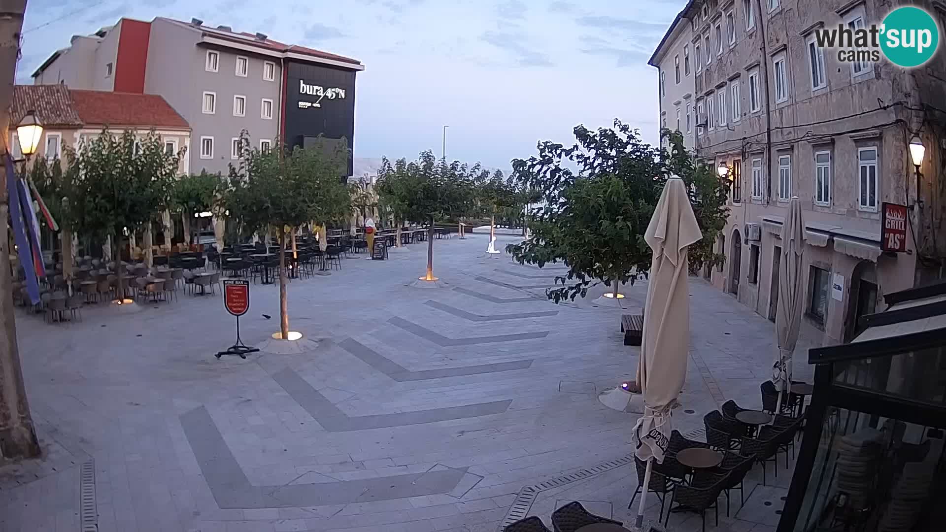 Centre de la ville de Senj – Place Pavlin – Live Cam Dalmatie