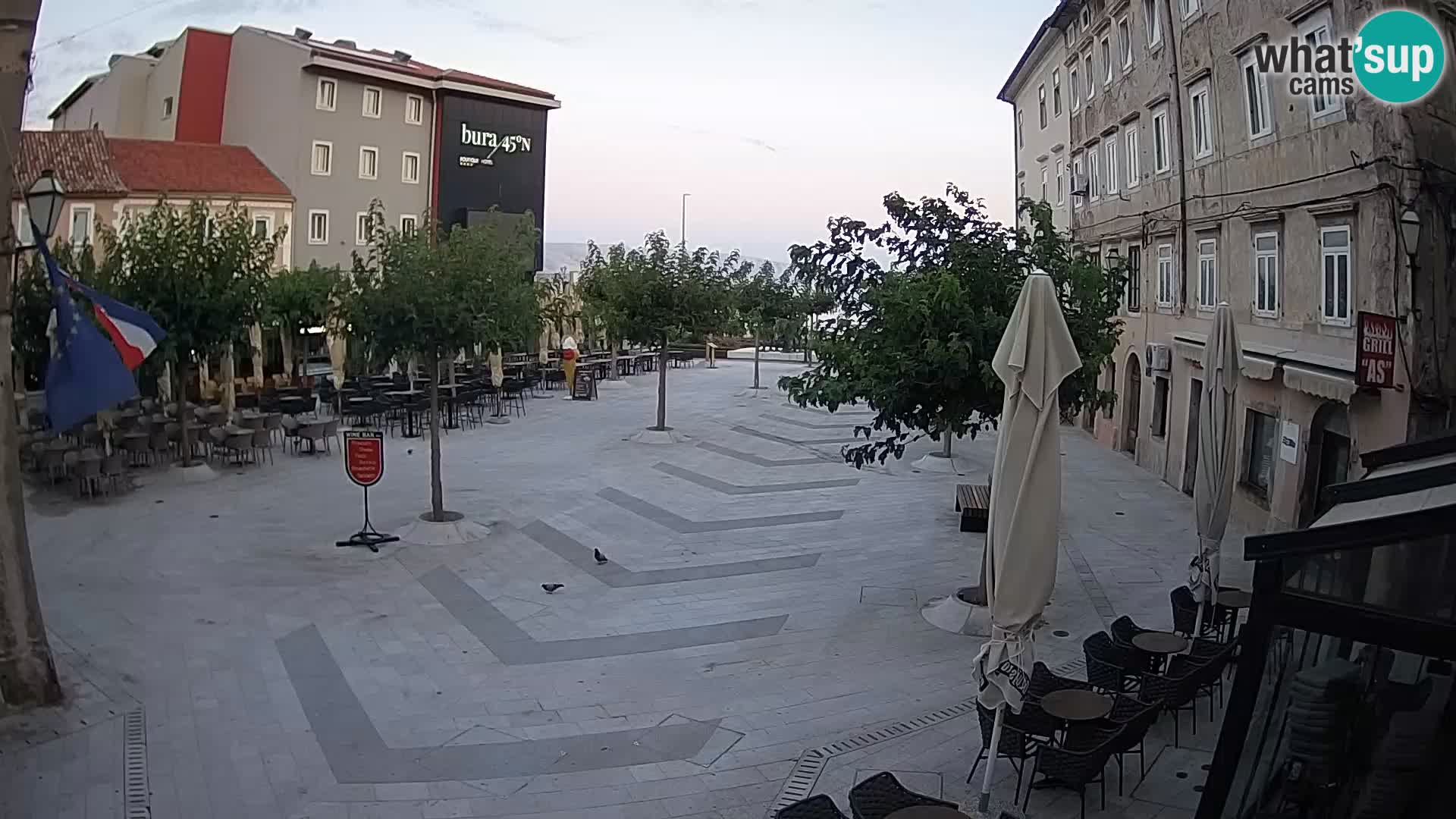 Centre de la ville de Senj – Place Pavlin – Live Cam Dalmatie