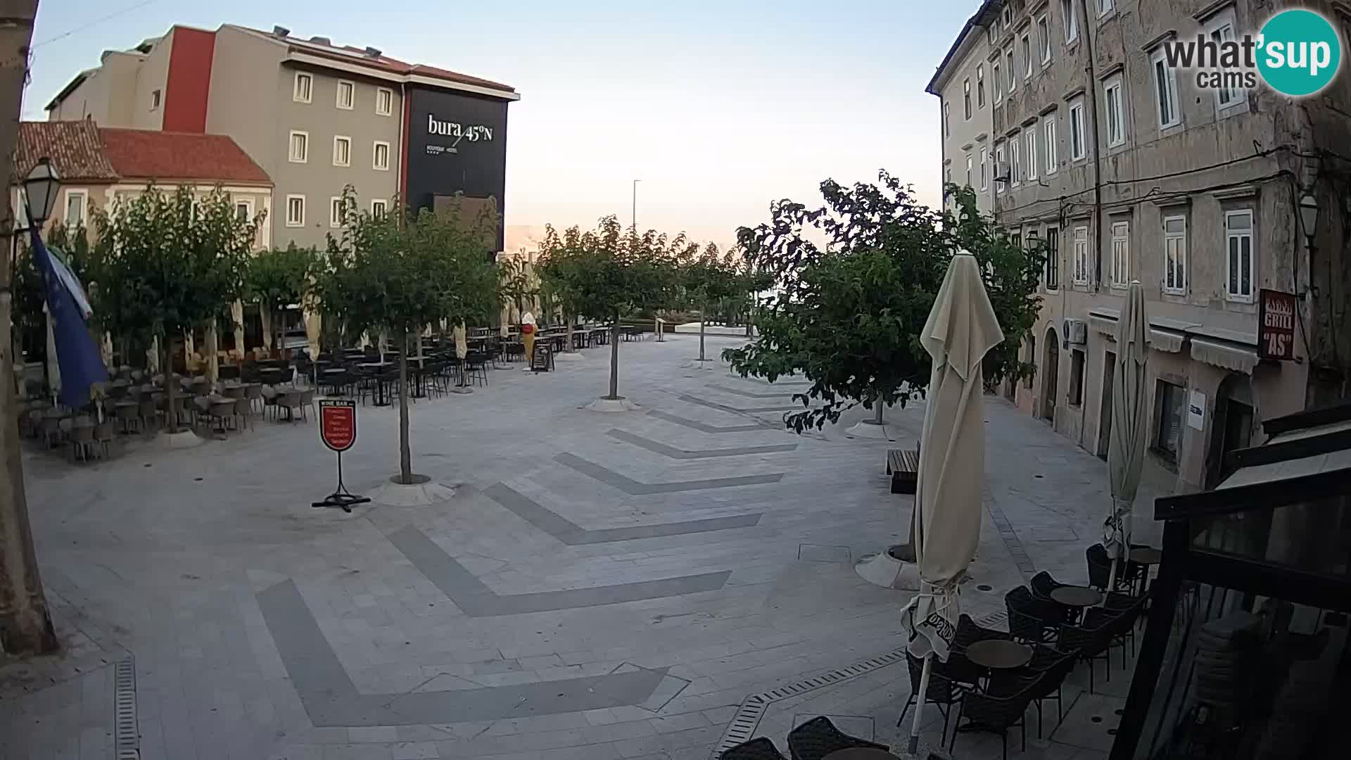 Centre de la ville de Senj – Place Pavlin – Live Cam Dalmatie