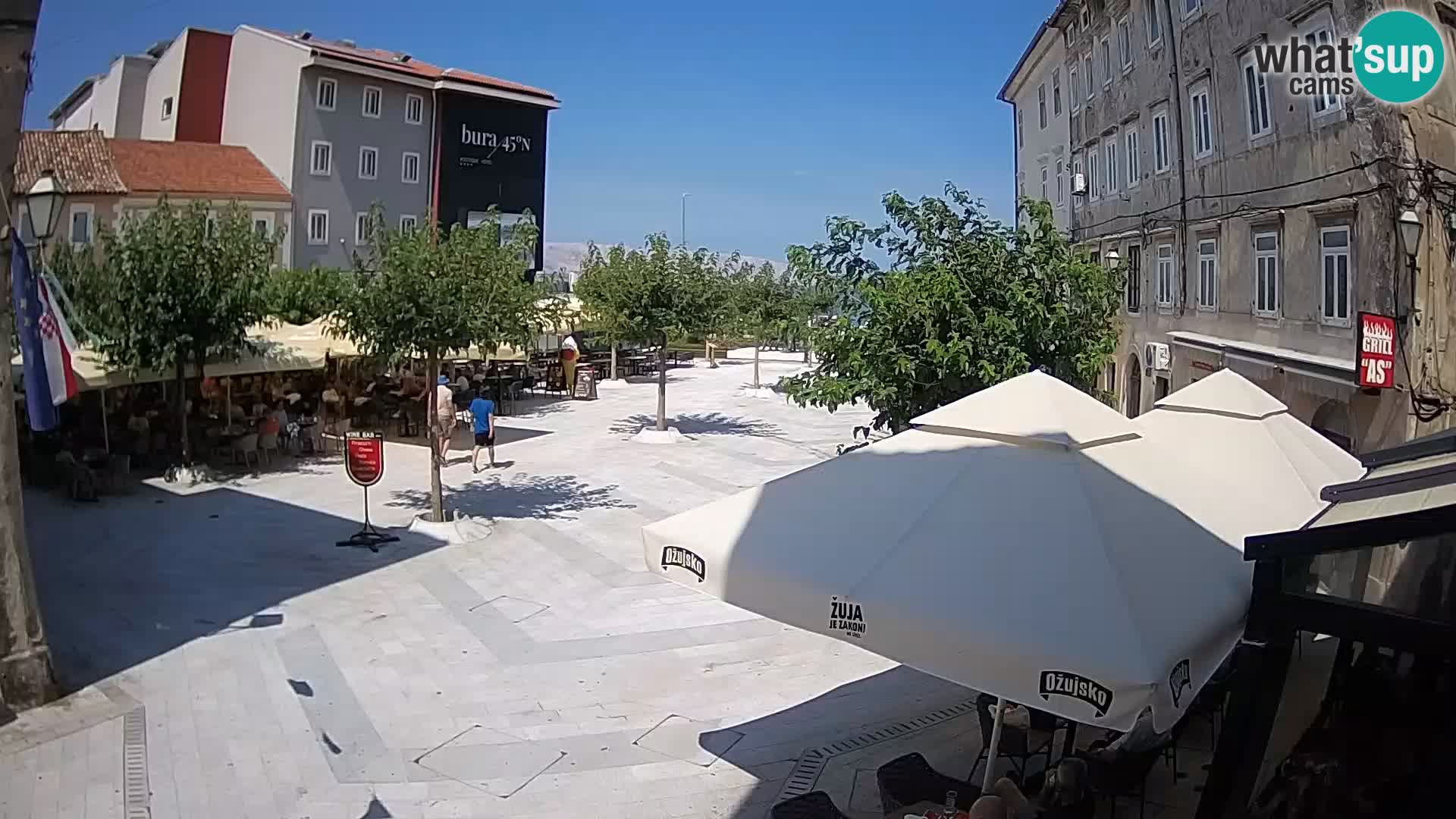 Center mesta Senj – Pavlinski trg – spletne kamere Dalmacija