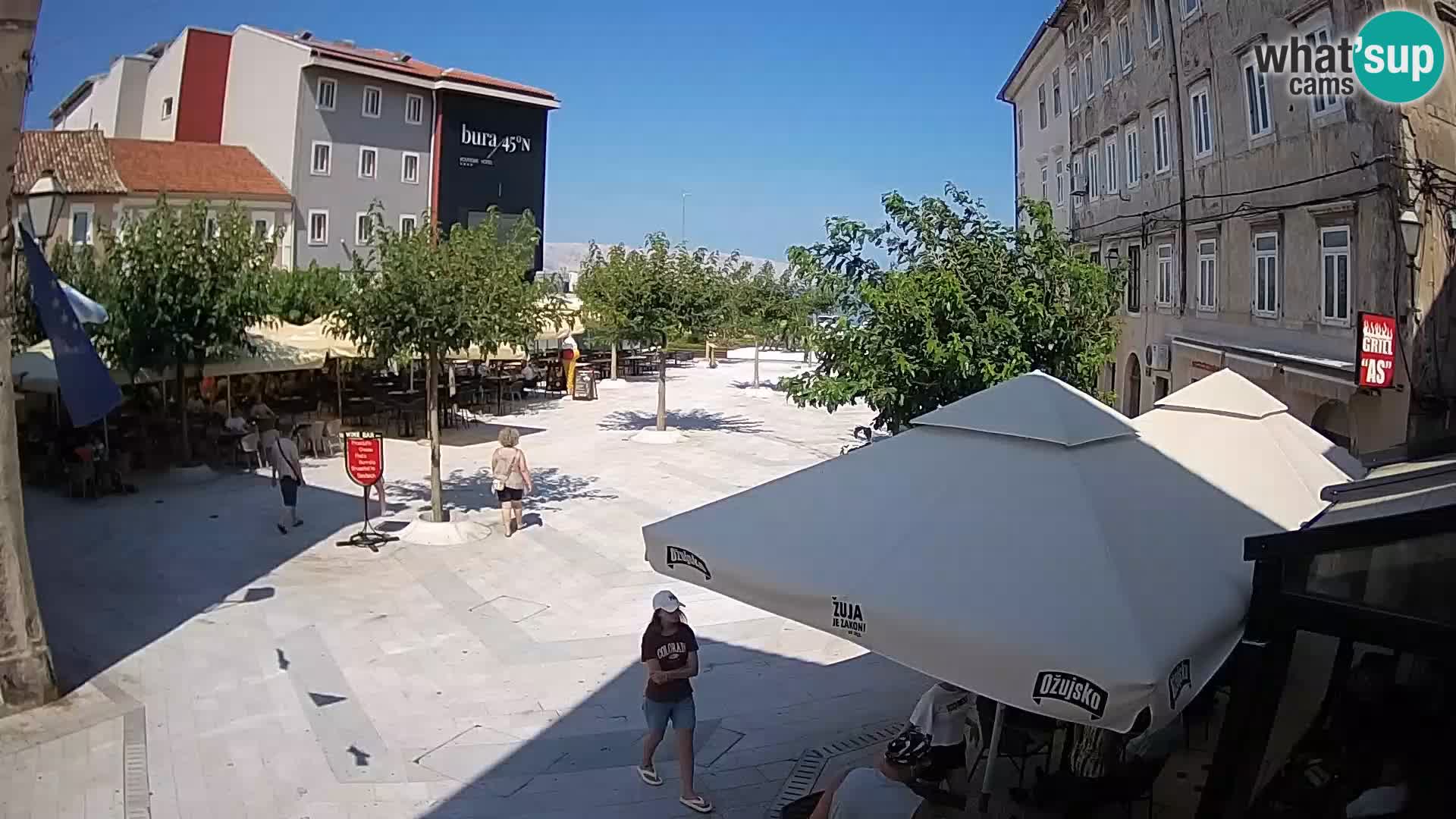 Center of Senj city – Pavlin square – Live Cam Dalmatia