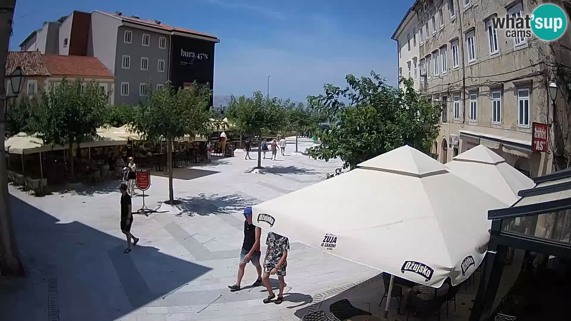 Centre de la ville de Senj – Place Pavlin – Live Cam Dalmatie