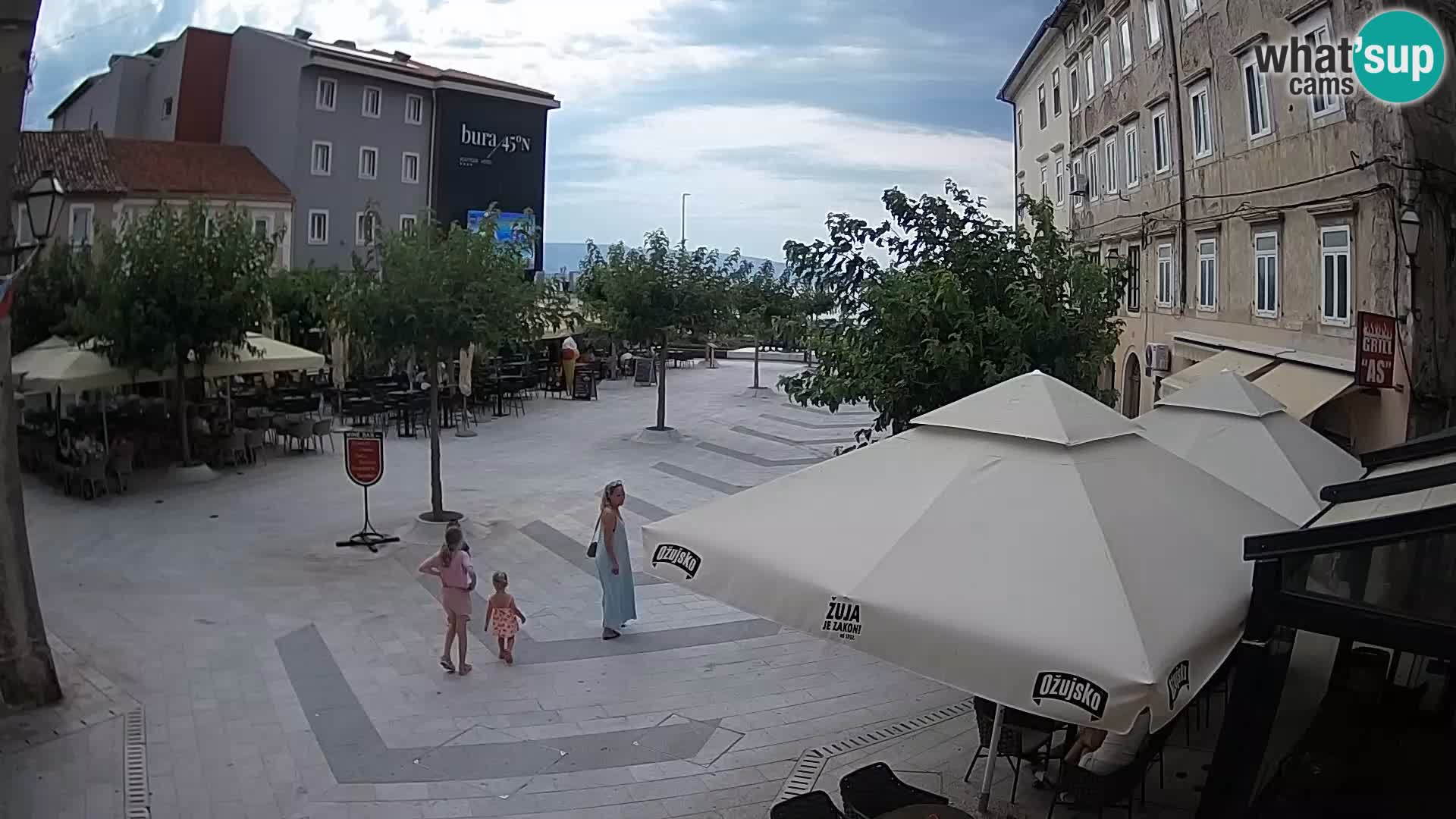 Centre de la ville de Senj – Place Pavlin – Live Cam Dalmatie