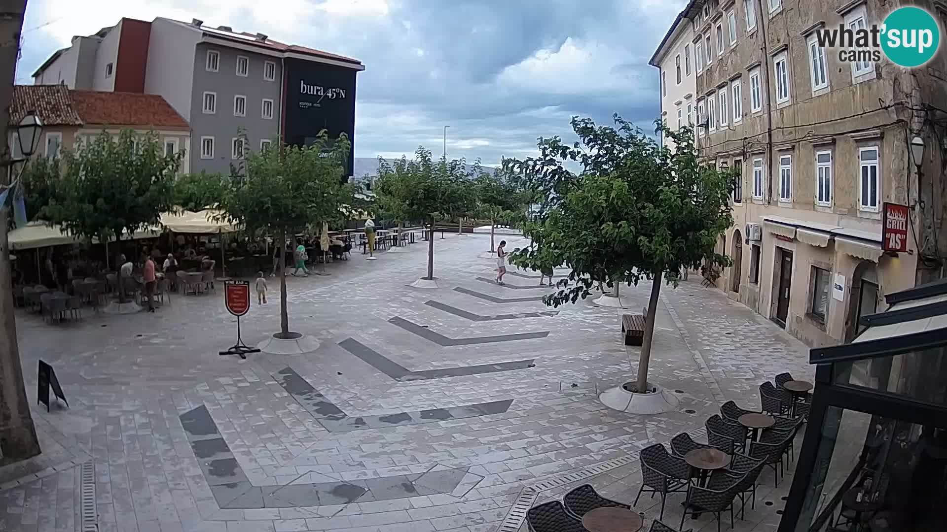 Centro della città di Senj – Piazza Pavlin – Live Cam Dalmazia