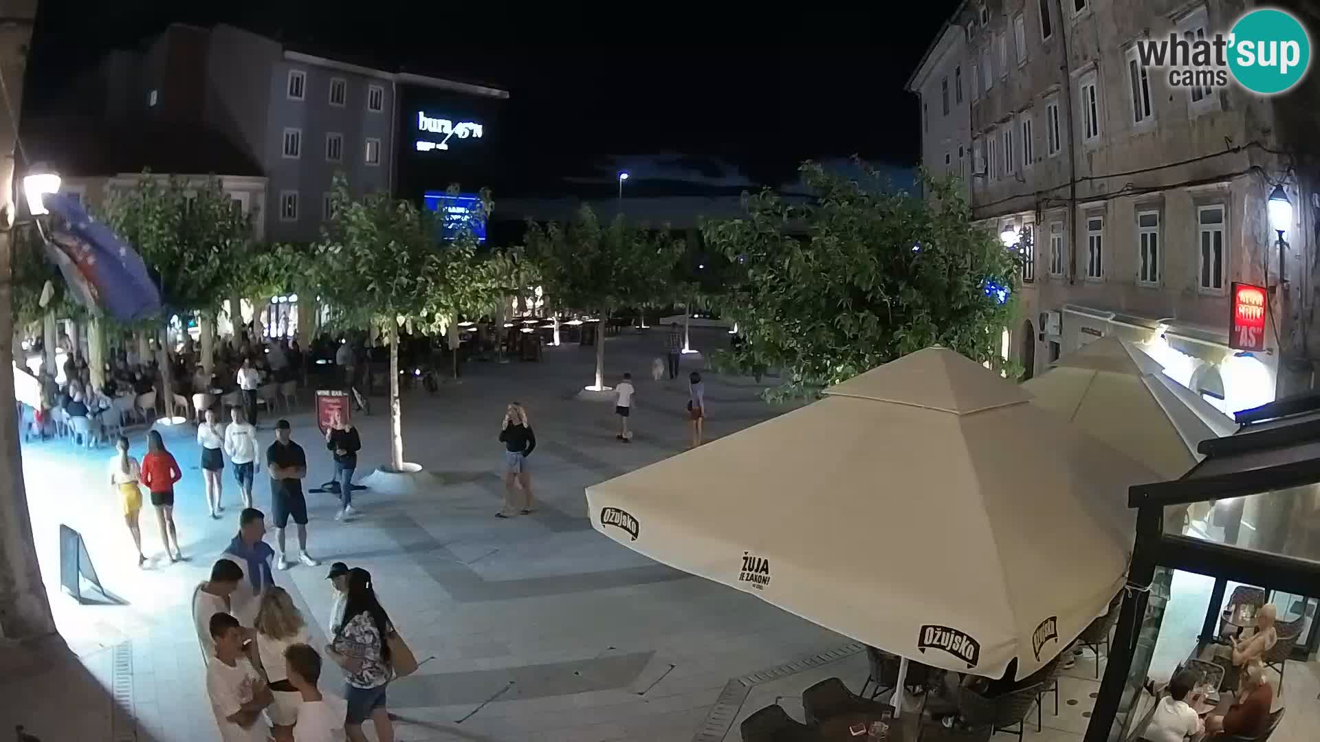 Center of Senj city – Pavlin square – Live Cam Dalmatia