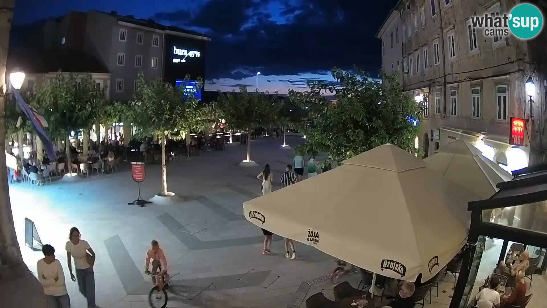 Center of Senj city – Pavlin square – Live Cam Dalmatia