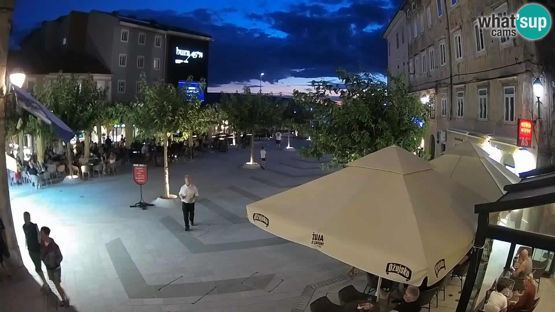 Centro de la ciudad de Senj – plaza Pavlin – Live Cam Dalmacia