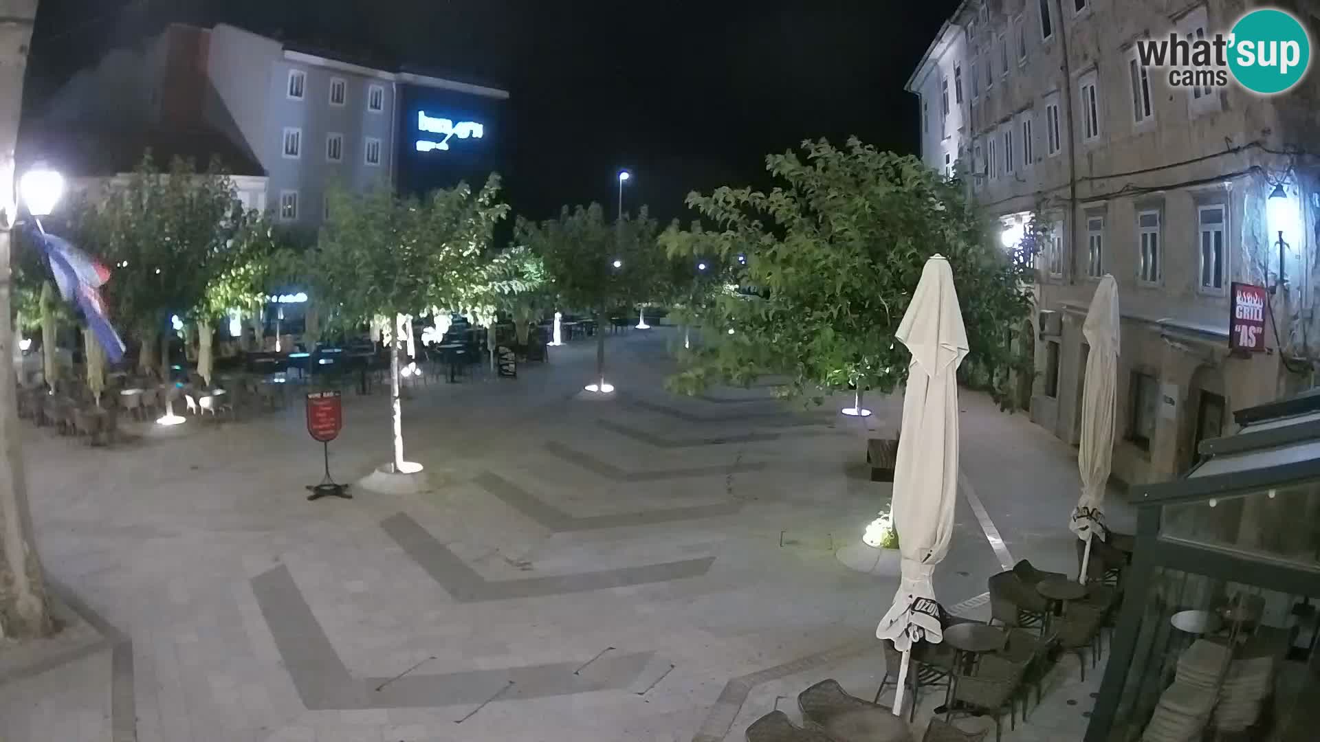 Center mesta Senj – Pavlinski trg – spletne kamere Dalmacija