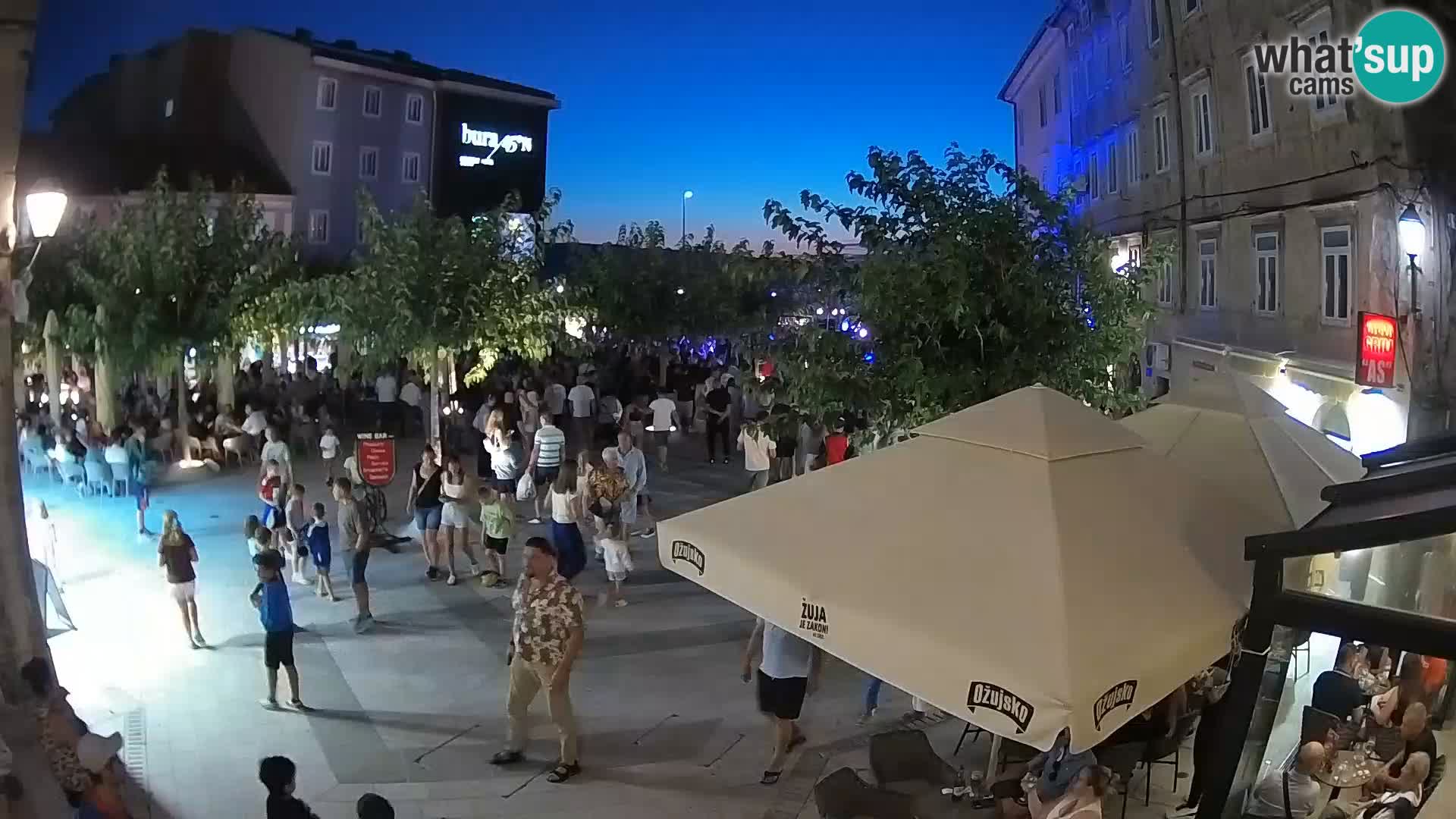 Centro de la ciudad de Senj – plaza Pavlin – Live Cam Dalmacia