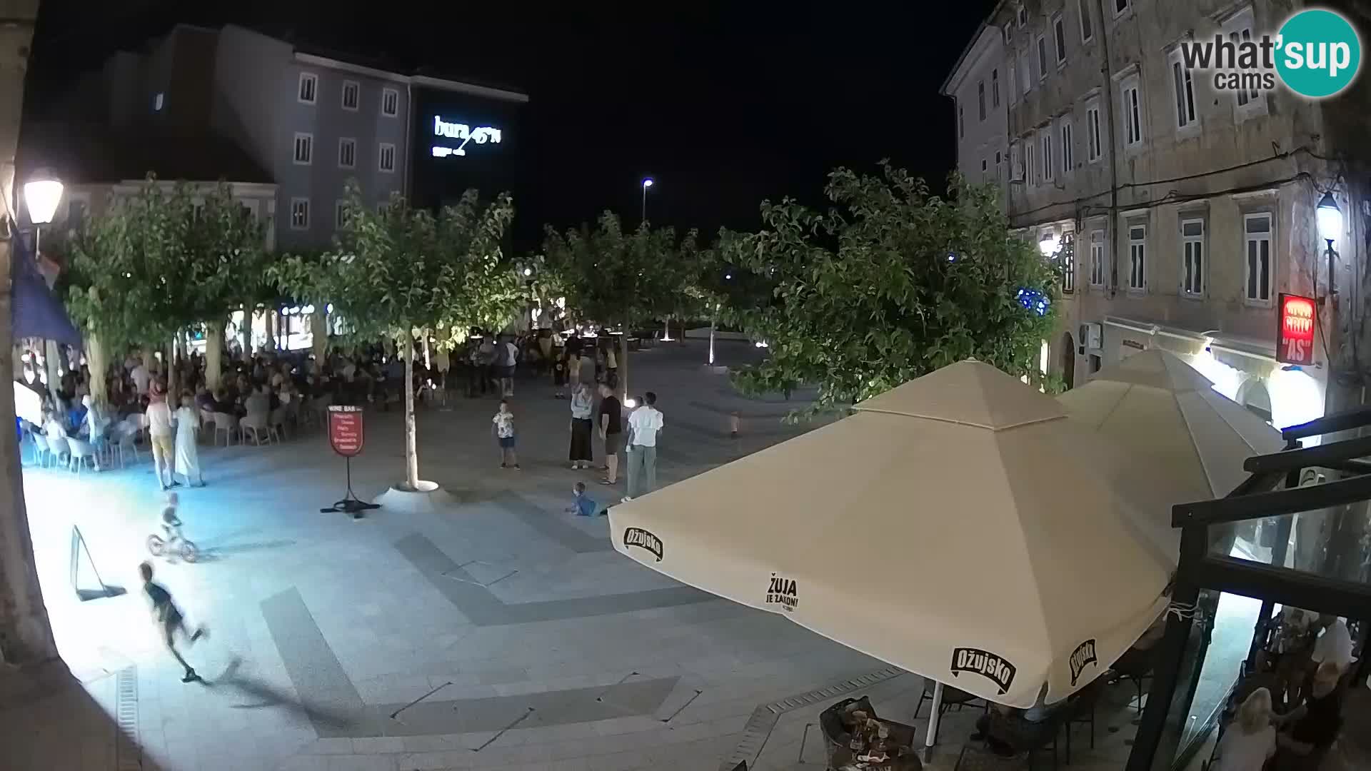 Centro de la ciudad de Senj – plaza Pavlin – Live Cam Dalmacia