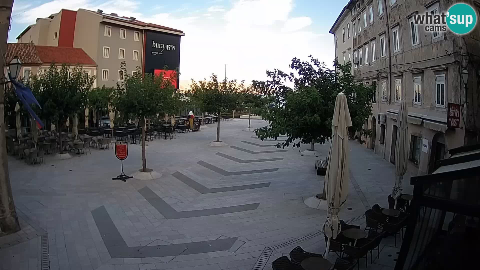 Centro della città di Senj – Piazza Pavlin – Live Cam Dalmazia