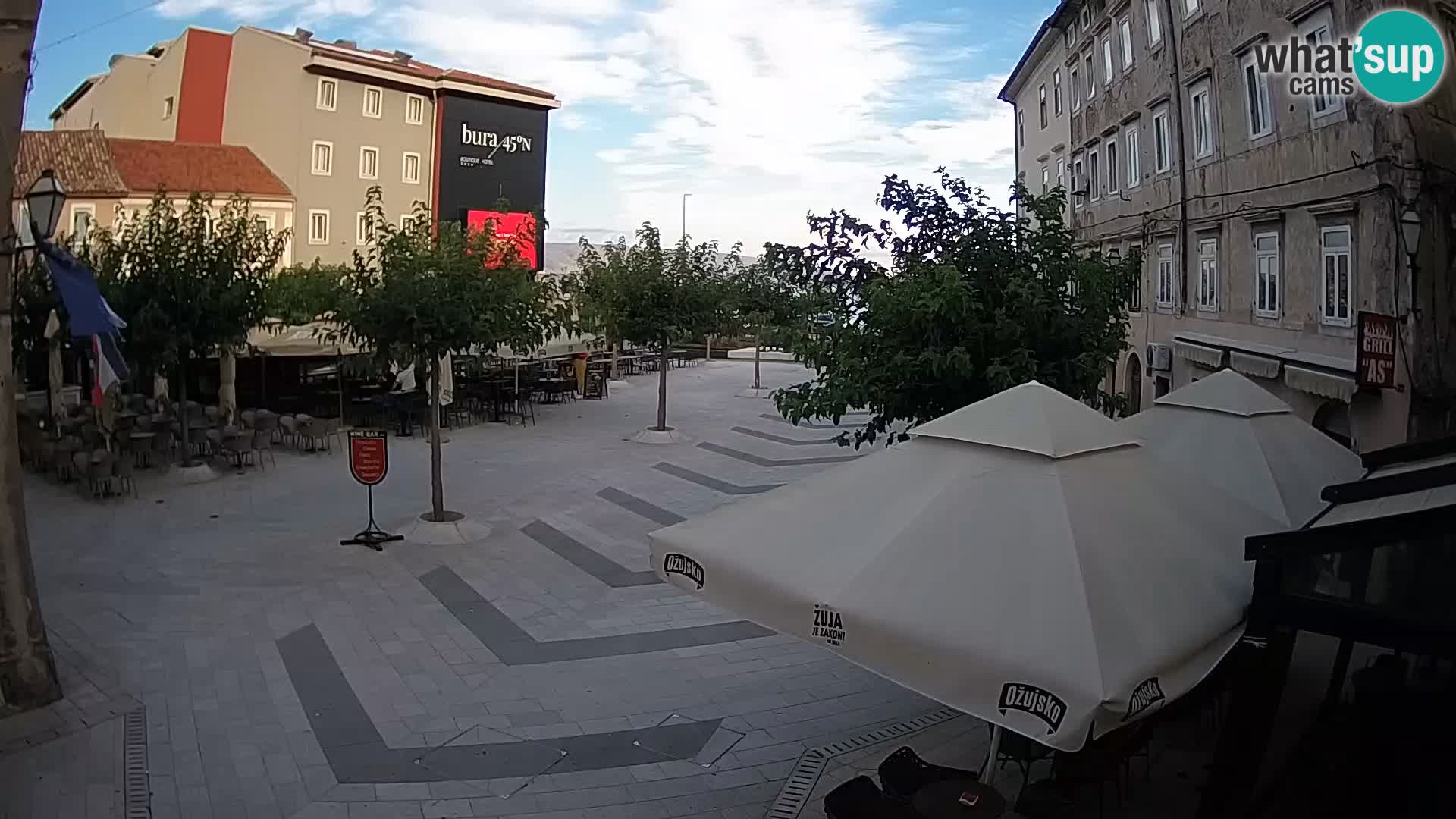 Center mesta Senj – Pavlinski trg – spletne kamere Dalmacija