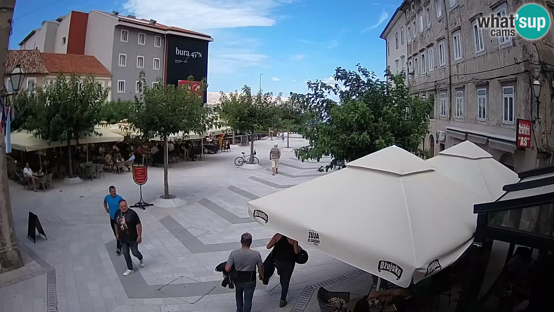 Center of Senj city – Pavlin square – Live Cam Dalmatia