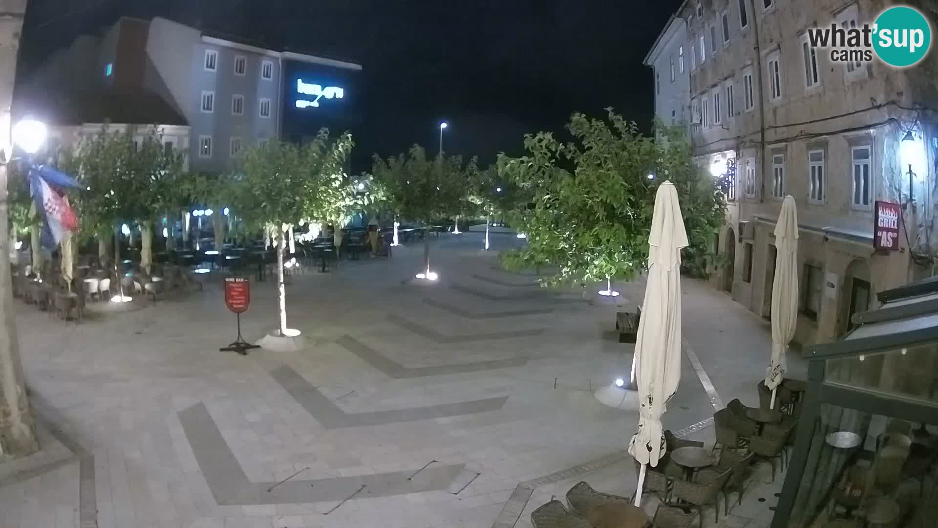 Center of Senj city – Pavlin square – Live Cam Dalmatia