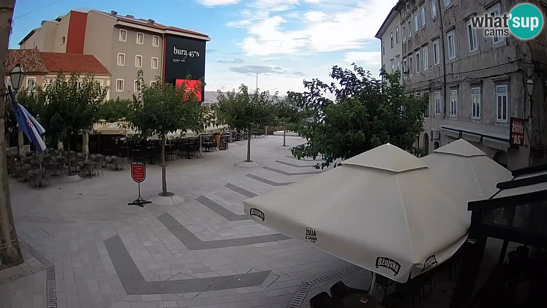 Centre de la ville de Senj – Place Pavlin – Live Cam Dalmatie