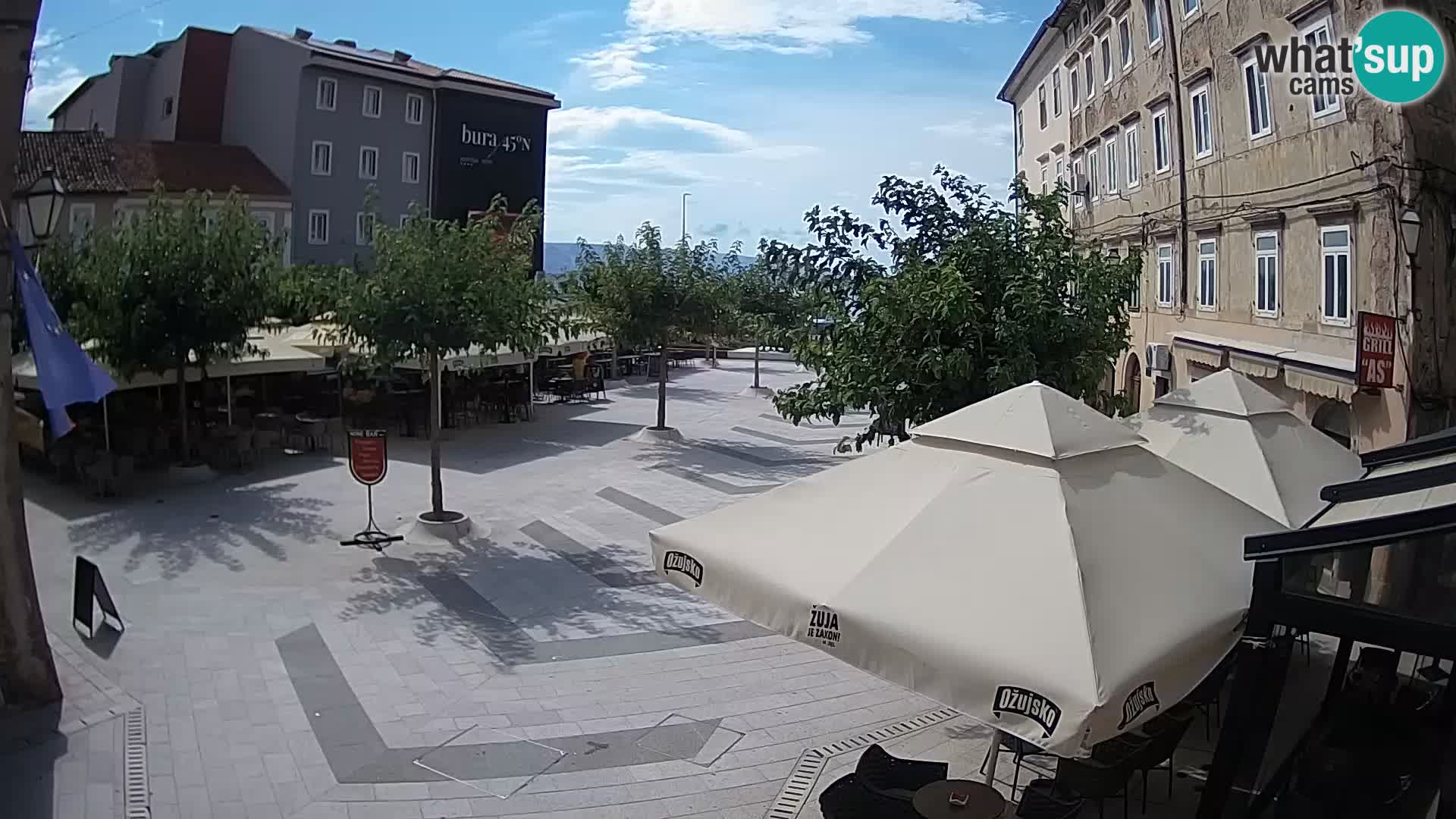 Centro della città di Senj – Piazza Pavlin – Live Cam Dalmazia