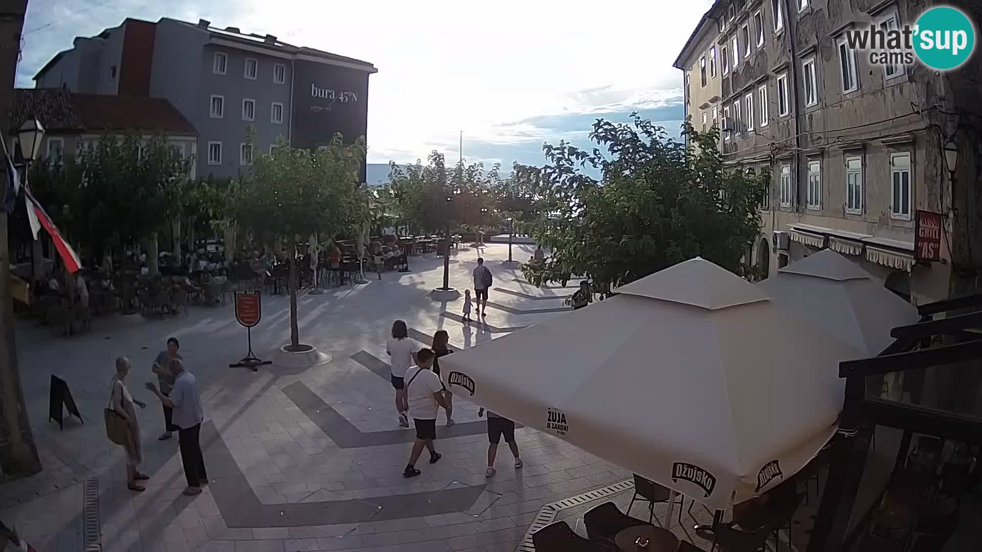 Centro de la ciudad de Senj – plaza Pavlin – Live Cam Dalmacia