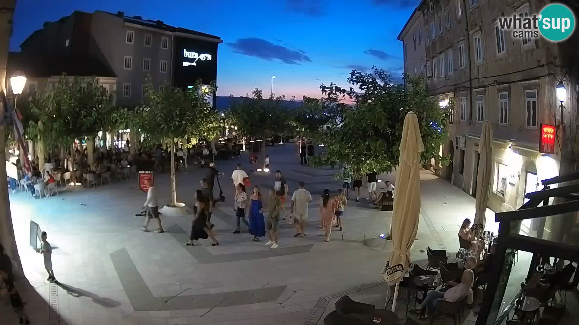 Centro de la ciudad de Senj – plaza Pavlin – Live Cam Dalmacia