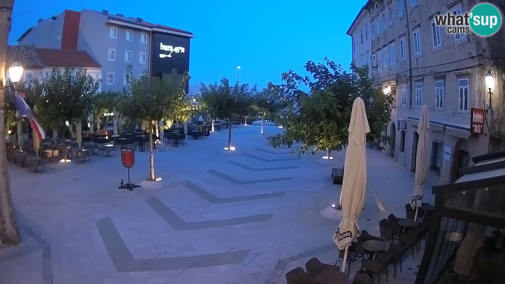 Centre de la ville de Senj – Place Pavlin – Live Cam Dalmatie
