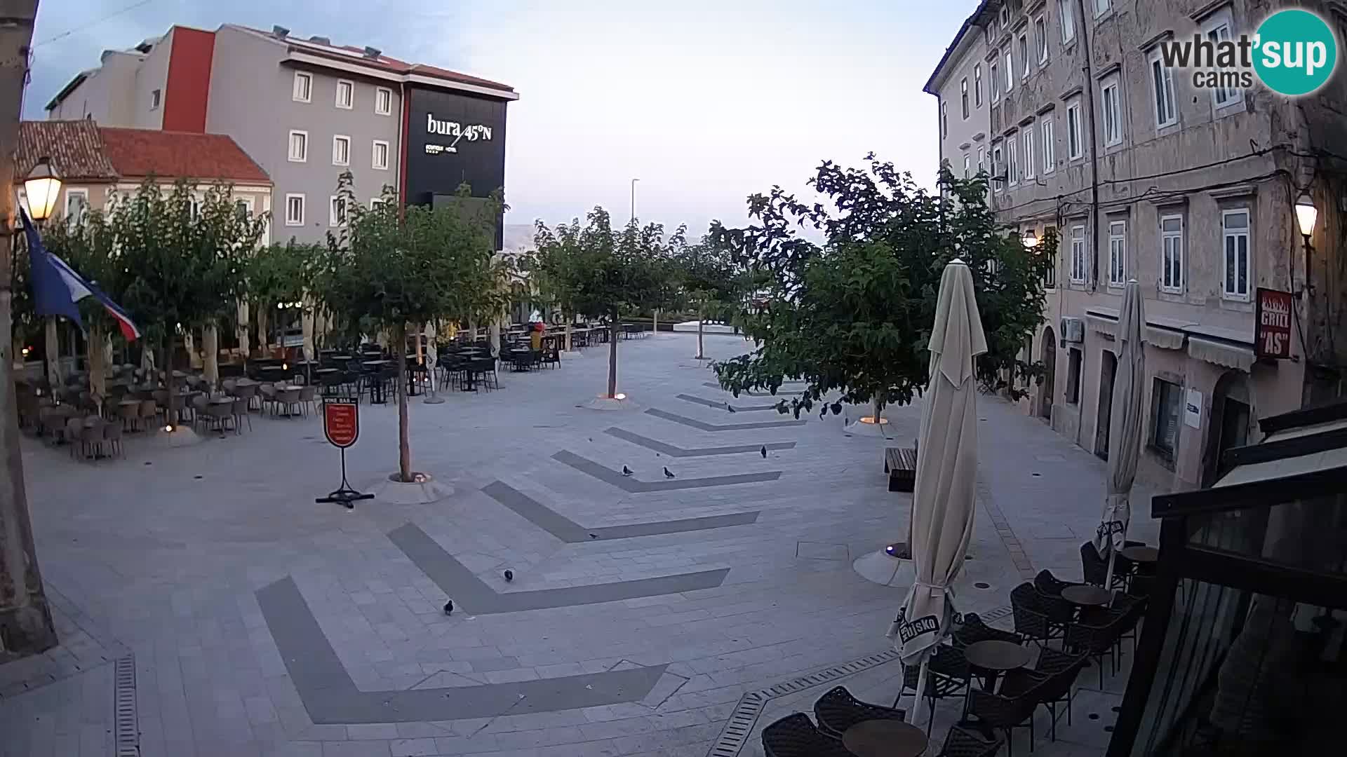 Centre de la ville de Senj – Place Pavlin – Live Cam Dalmatie