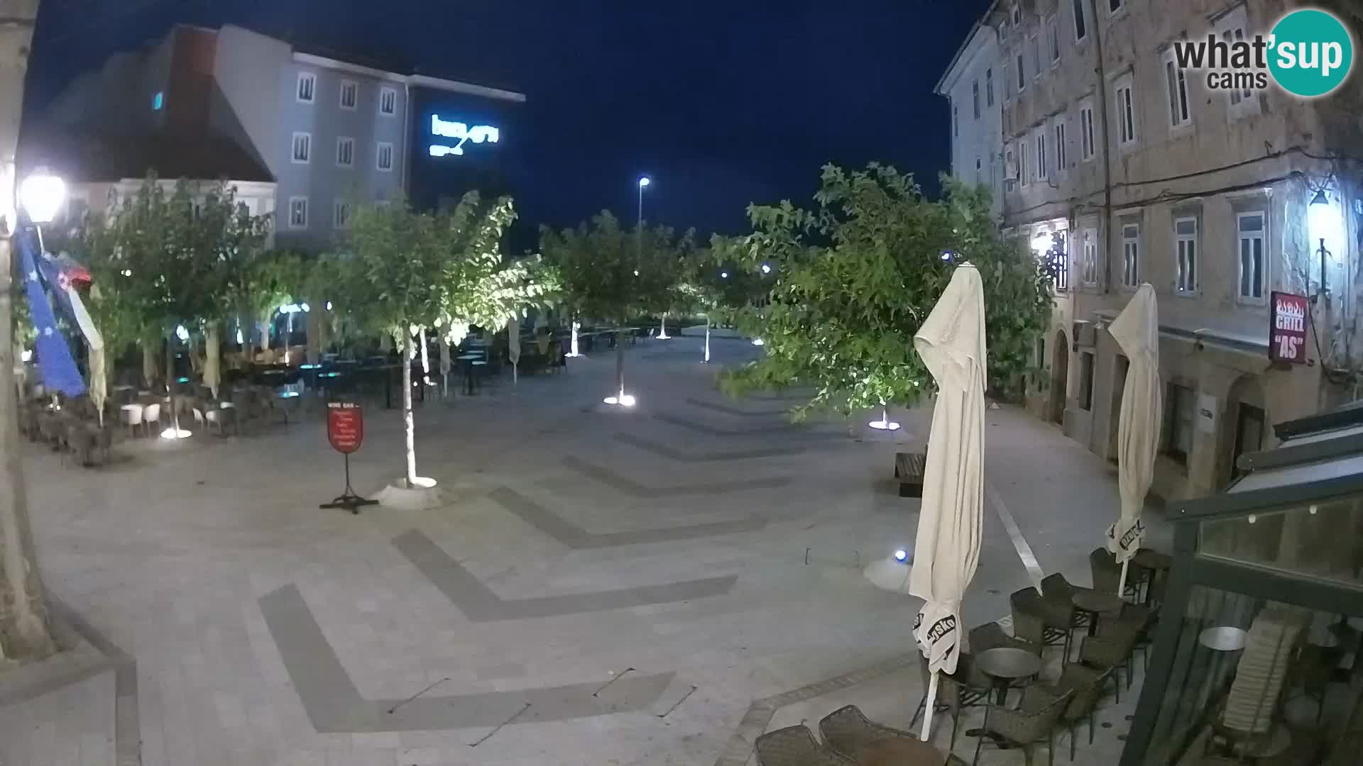 Center of Senj city – Pavlin square – Live Cam Dalmatia