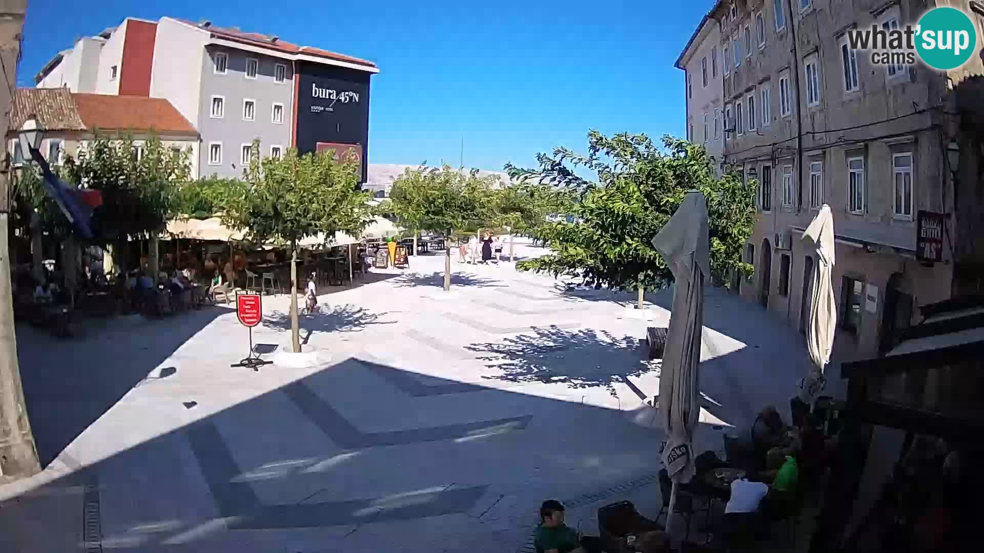 Zentrum der Stadt Senj – Pavlin platz – Live Cam Dalmatia