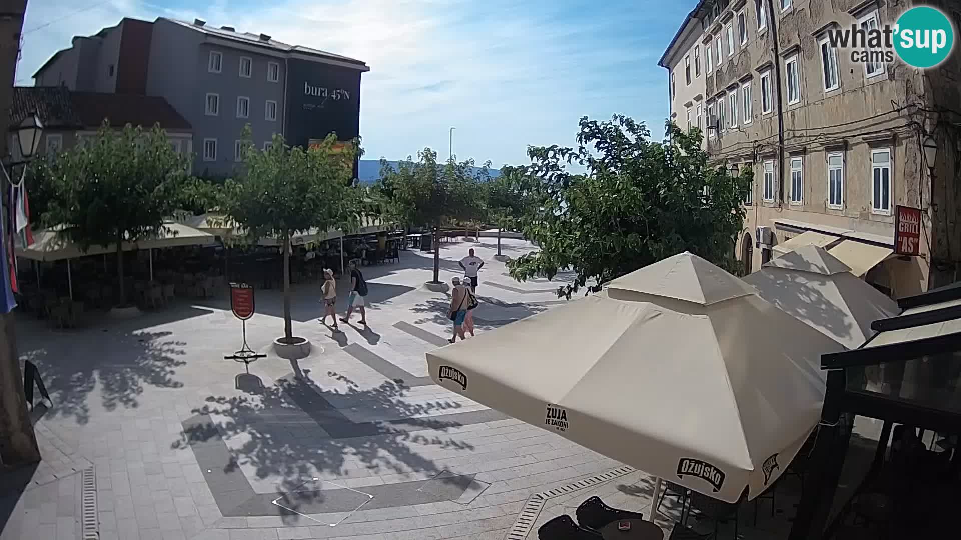Centre de la ville de Senj – Place Pavlin – Live Cam Dalmatie