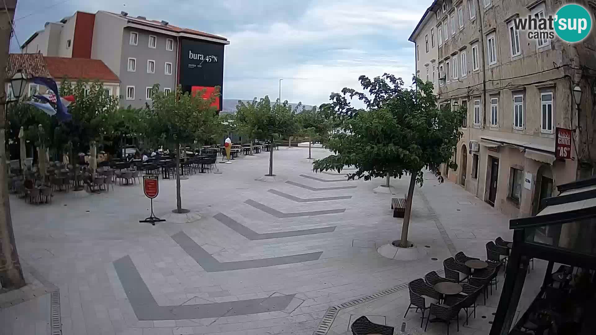 Center mesta Senj – Pavlinski trg – spletne kamere Dalmacija