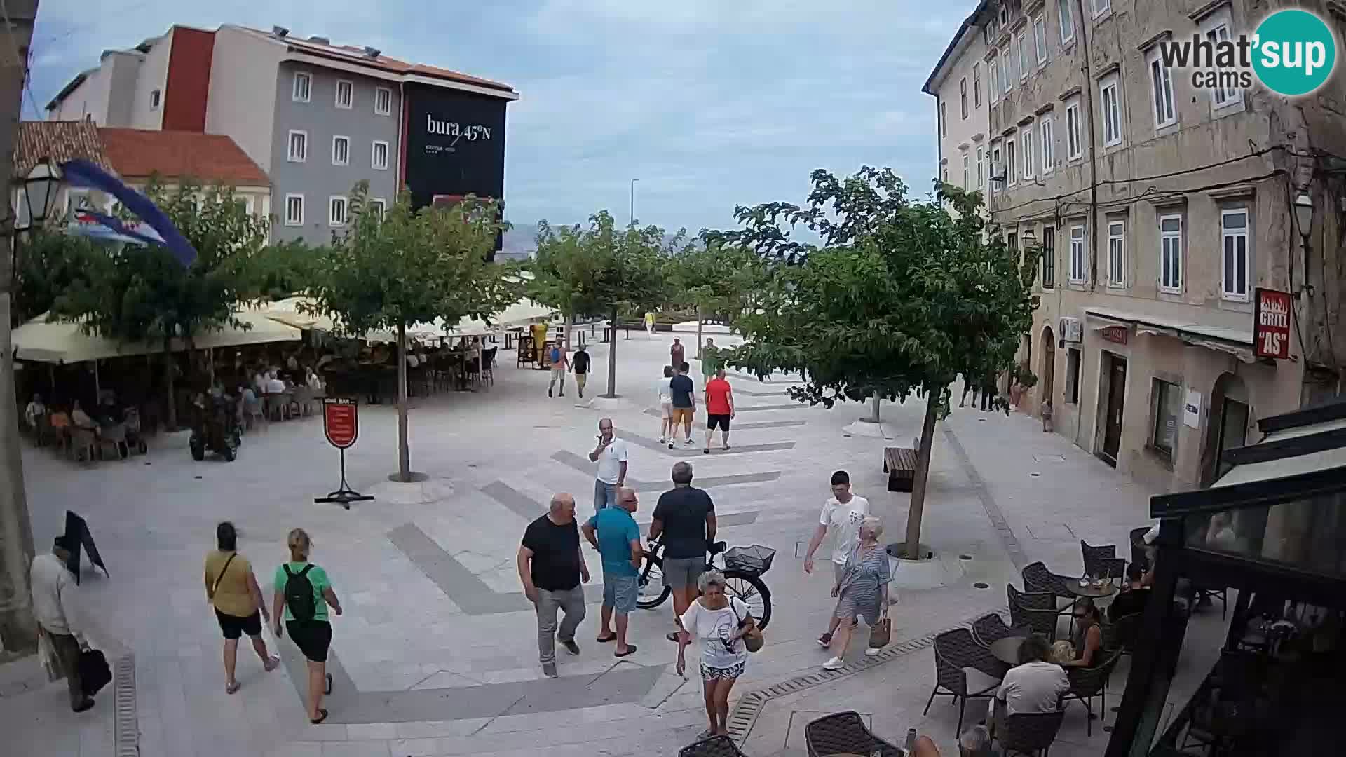 Center of Senj city – Pavlin square – Live Cam Dalmatia