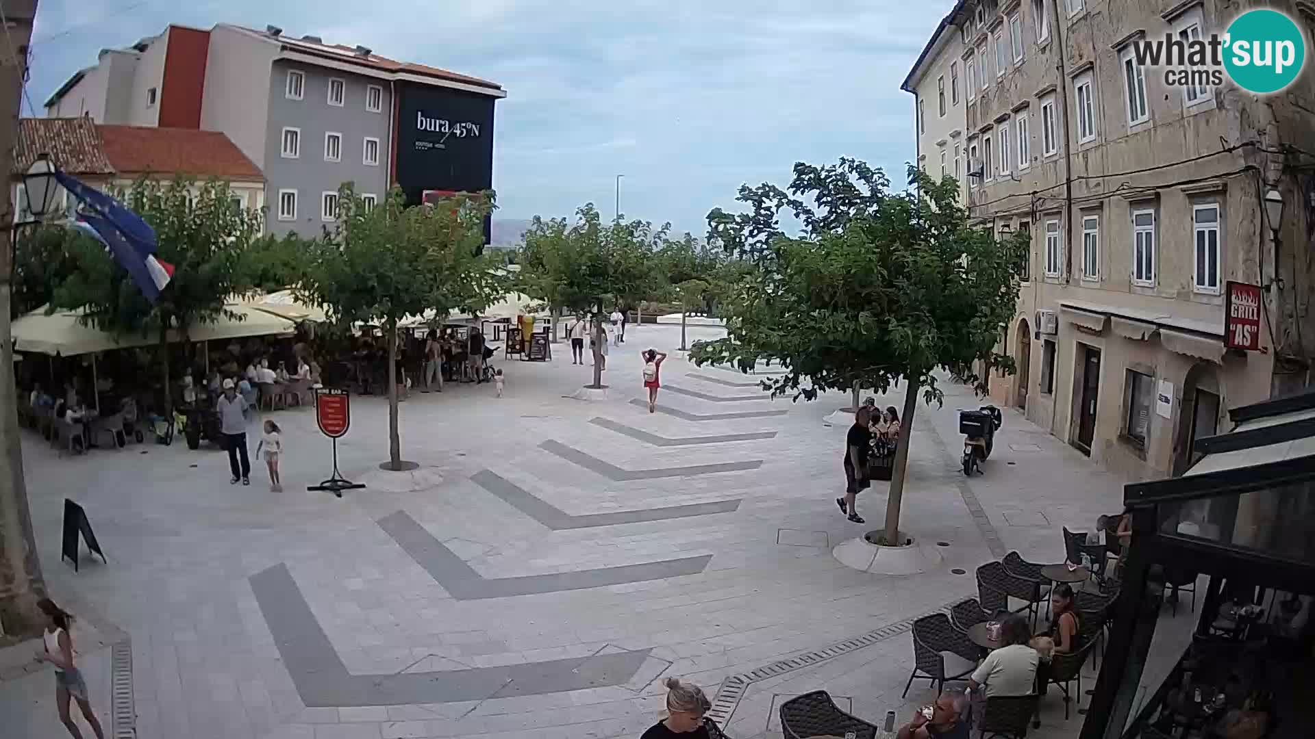 Center of Senj city – Pavlin square – Live Cam Dalmatia