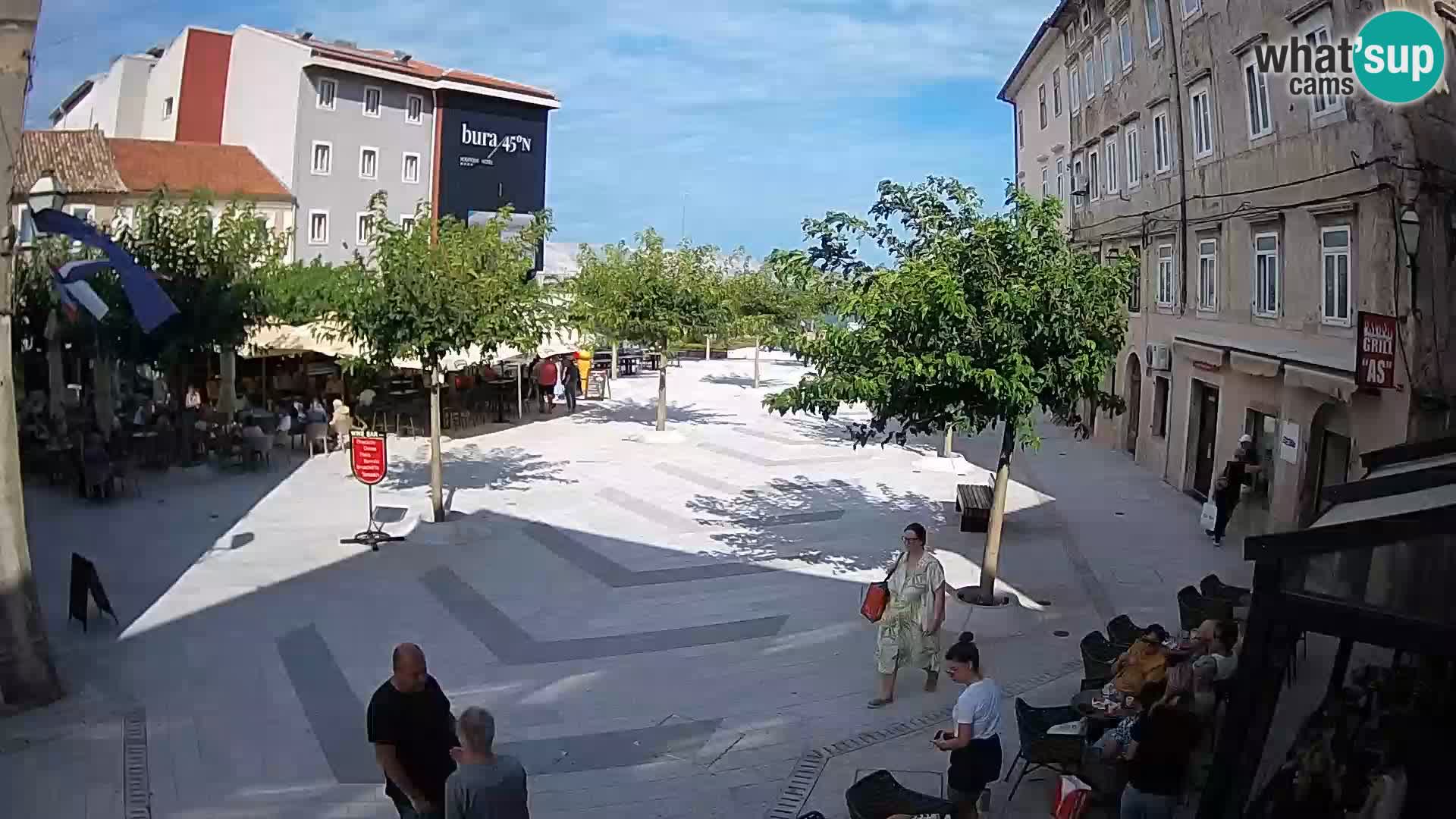 Centro della città di Senj – Piazza Pavlin – Live Cam Dalmazia