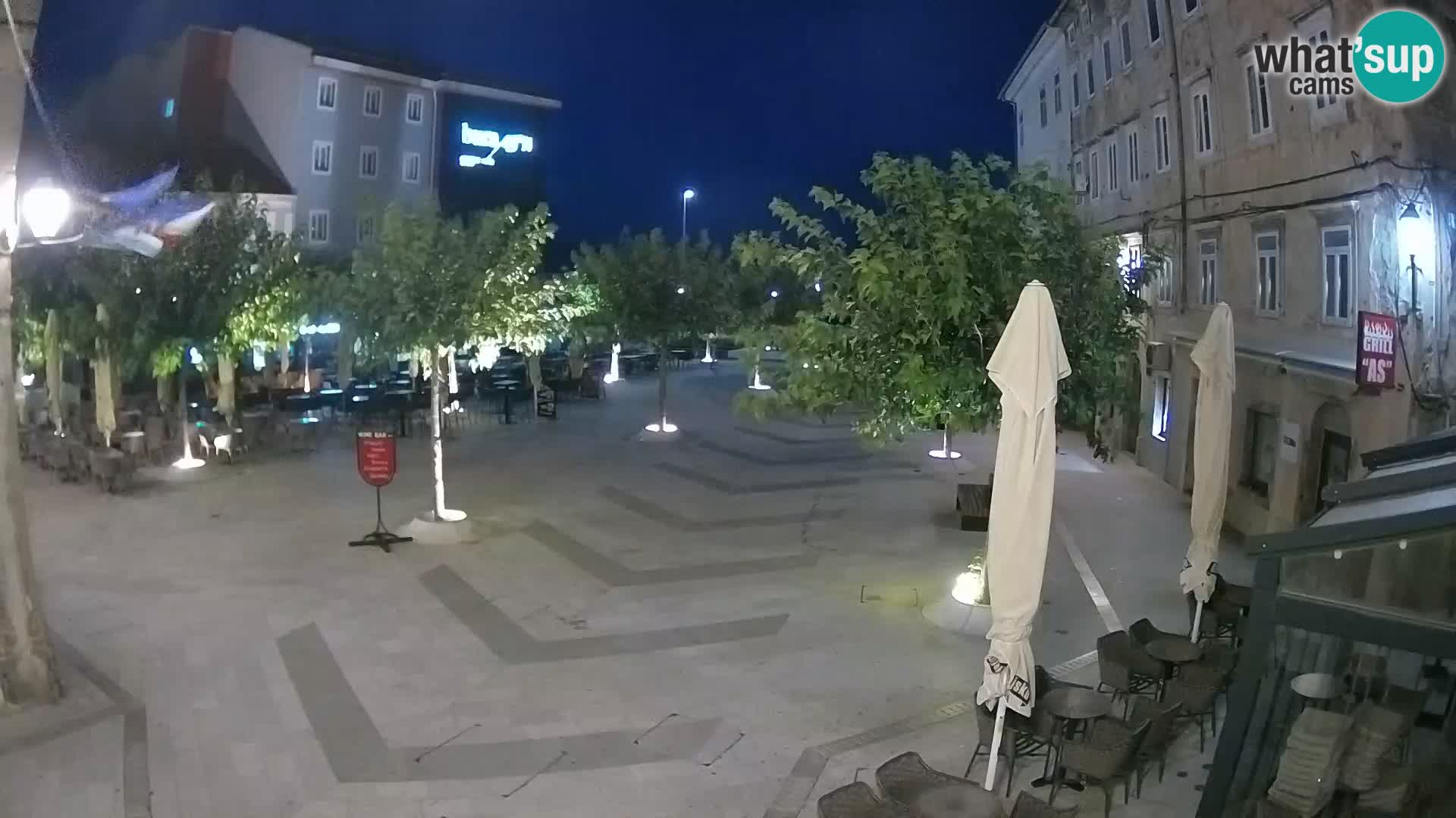 Centre de la ville de Senj – Place Pavlin – Live Cam Dalmatie