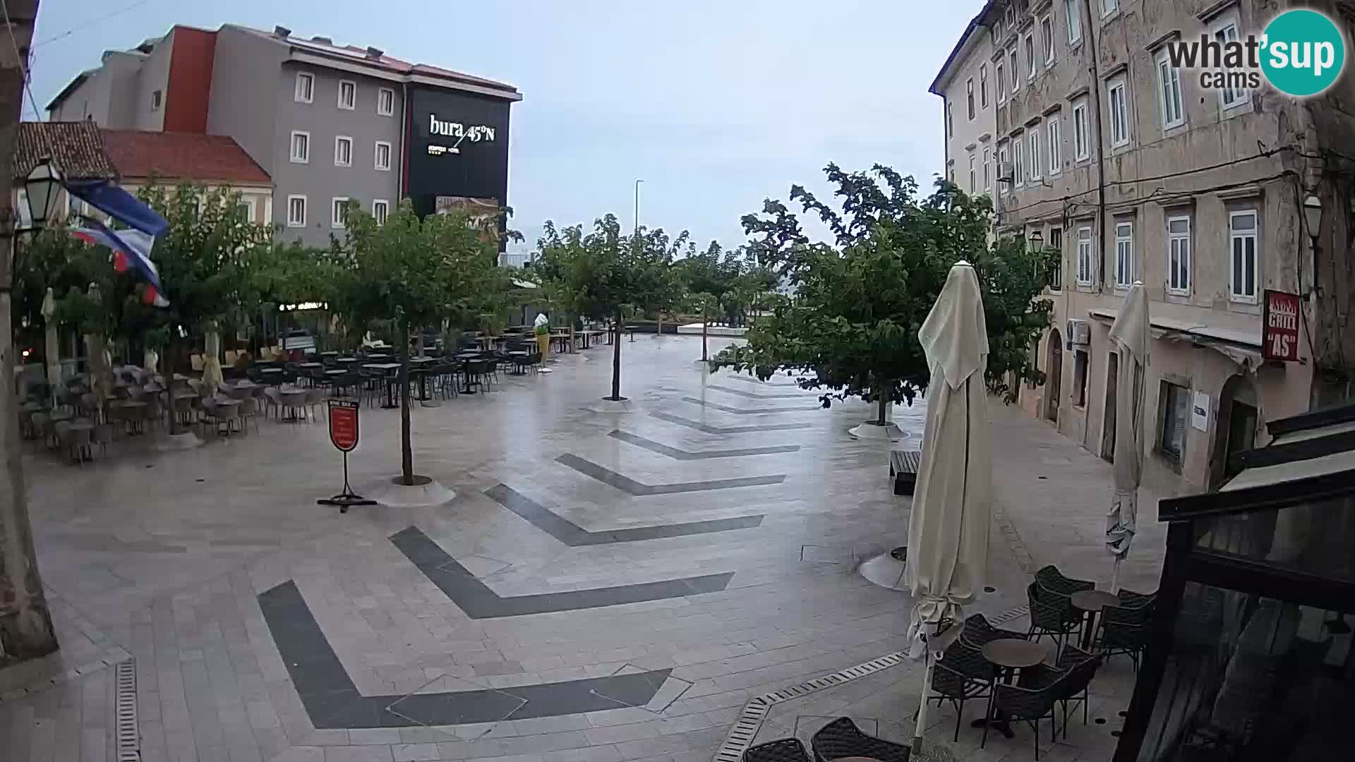 Centre de la ville de Senj – Place Pavlin – Live Cam Dalmatie