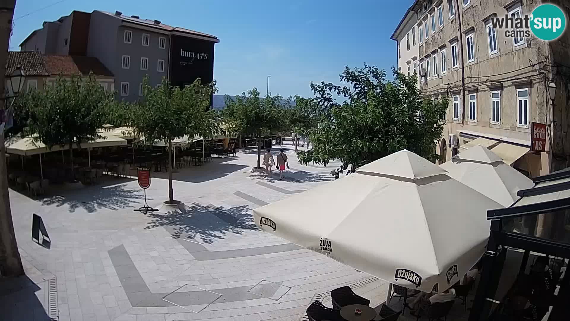 Centre de la ville de Senj – Place Pavlin – Live Cam Dalmatie