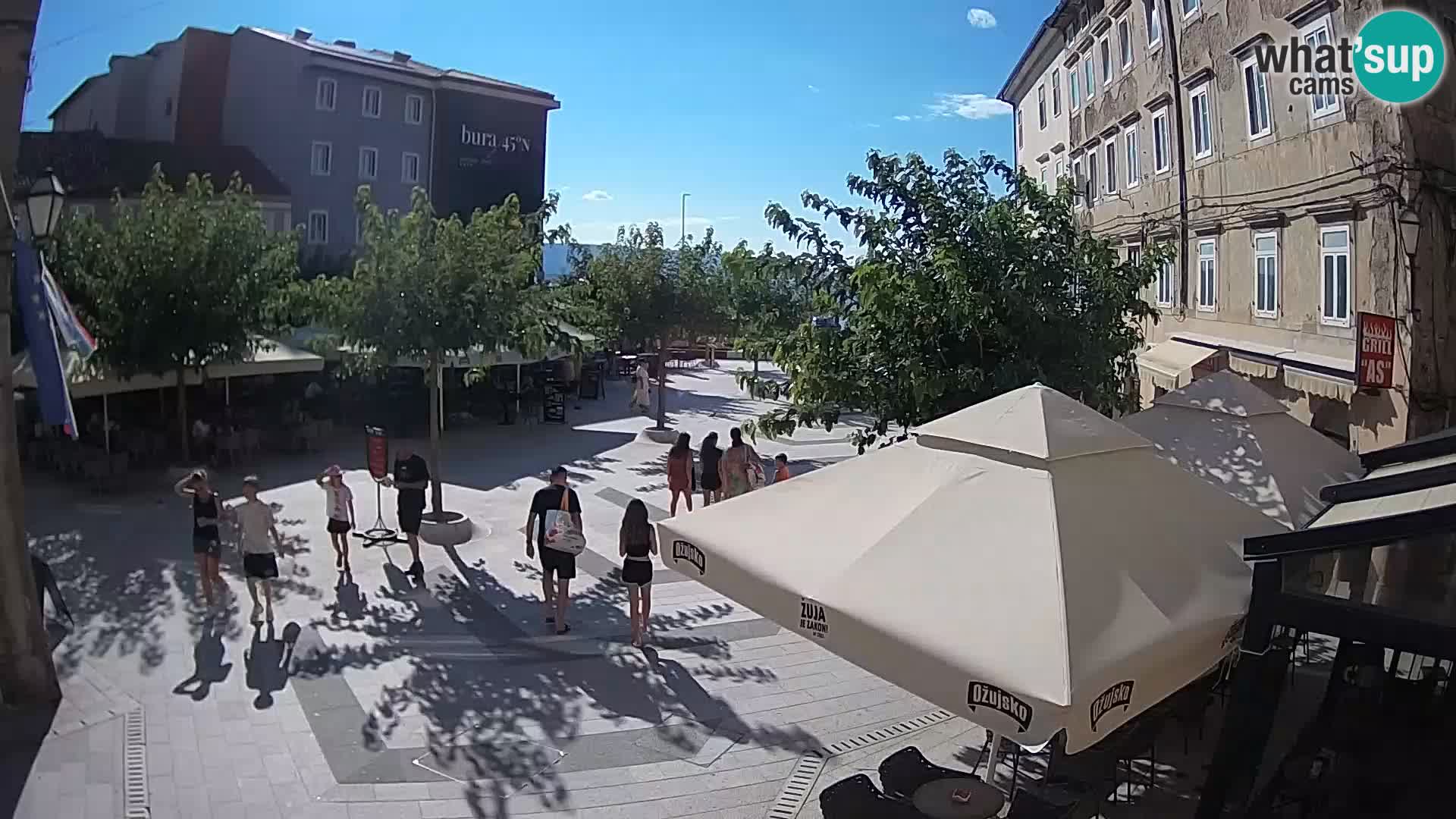 Centro della città di Senj – Piazza Pavlin – Live Cam Dalmazia