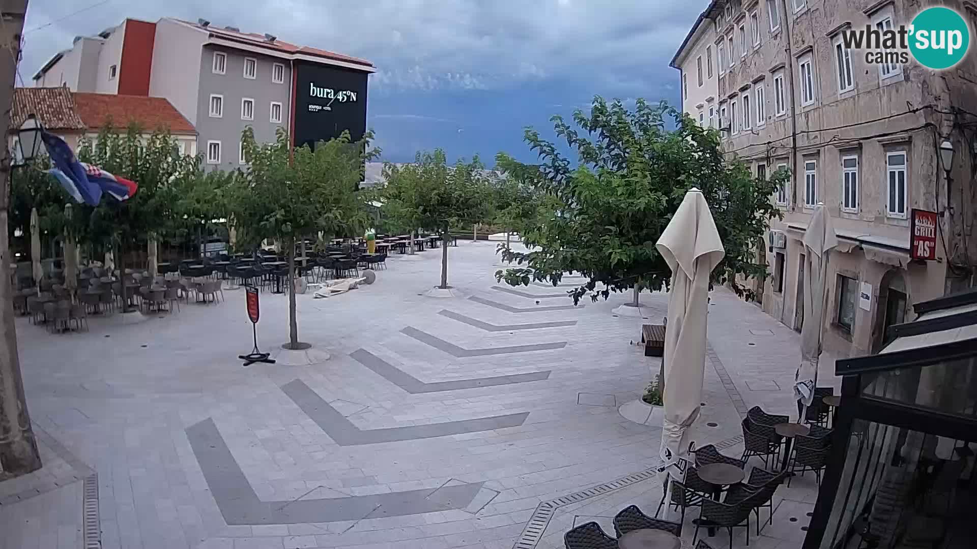 Center of Senj city – Pavlin square – Live Cam Dalmatia