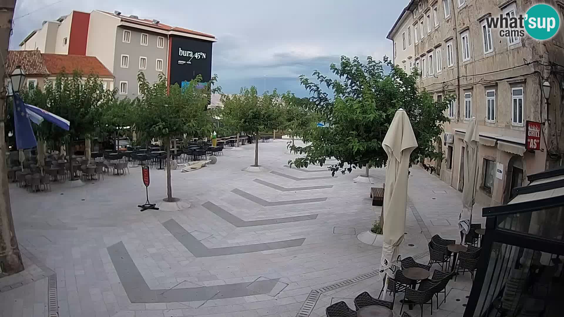 Center of Senj city – Pavlin square – Live Cam Dalmatia