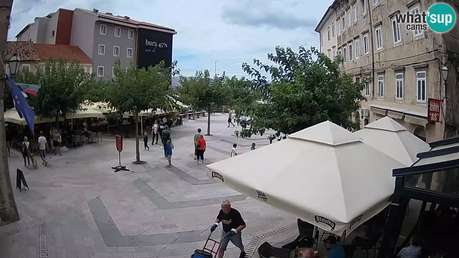 Centro della città di Senj – Piazza Pavlin – Live Cam Dalmazia