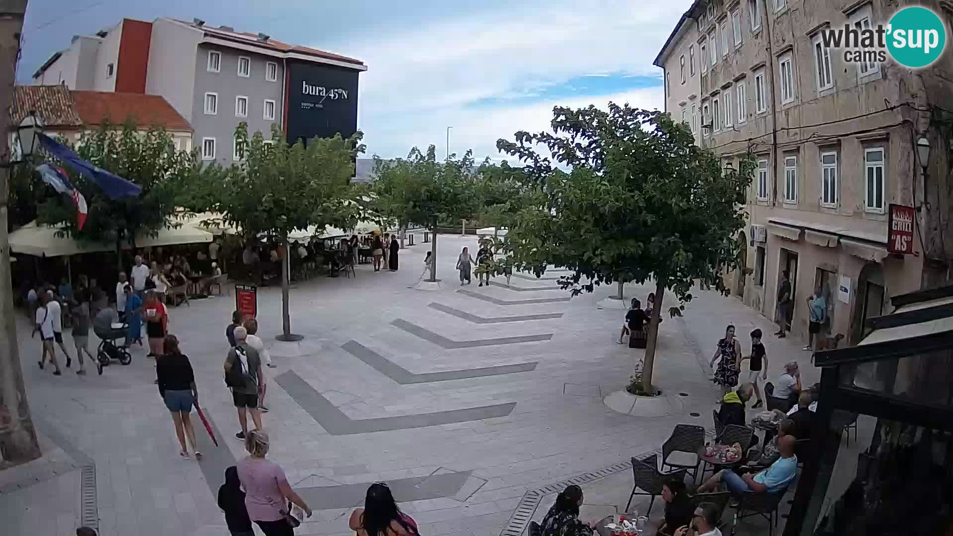 Centre de la ville de Senj – Place Pavlin – Live Cam Dalmatie