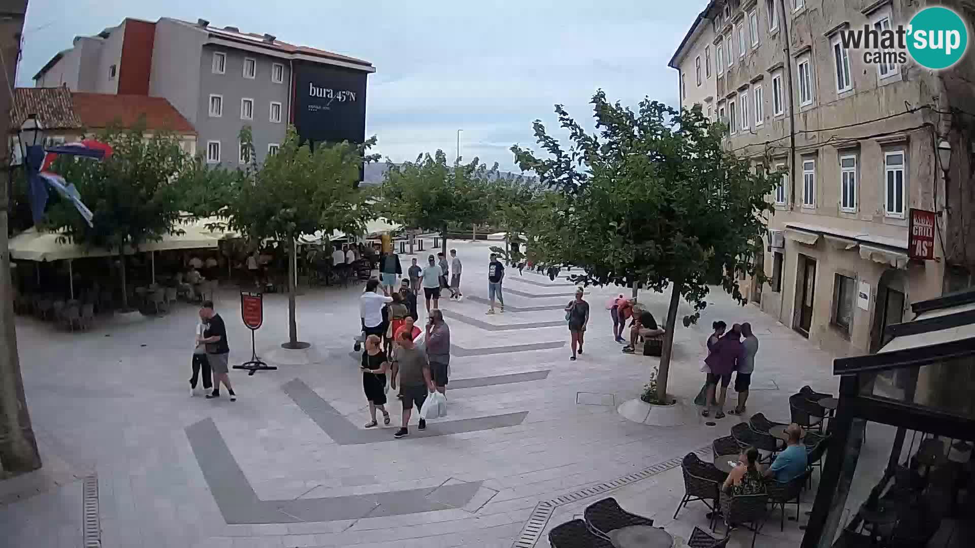 Centre de la ville de Senj – Place Pavlin – Live Cam Dalmatie