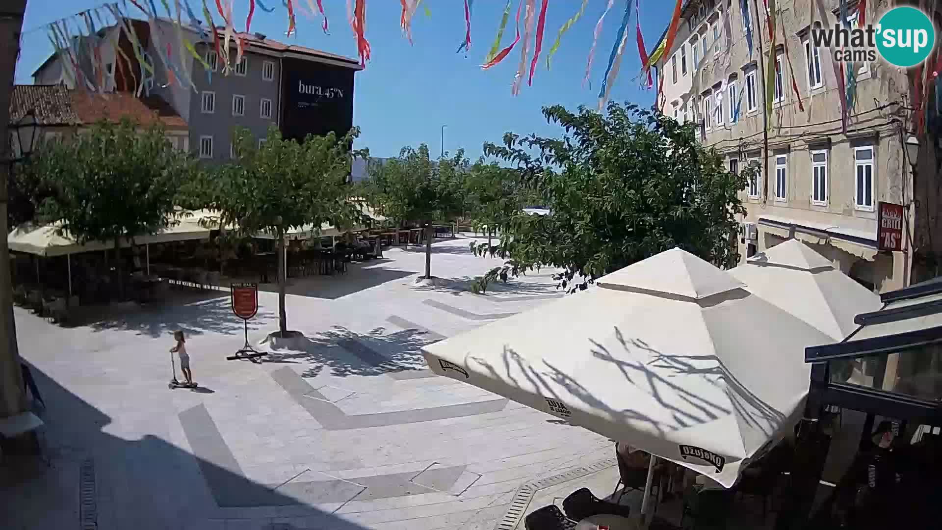 Center of Senj city – Pavlin square – Live Cam Dalmatia