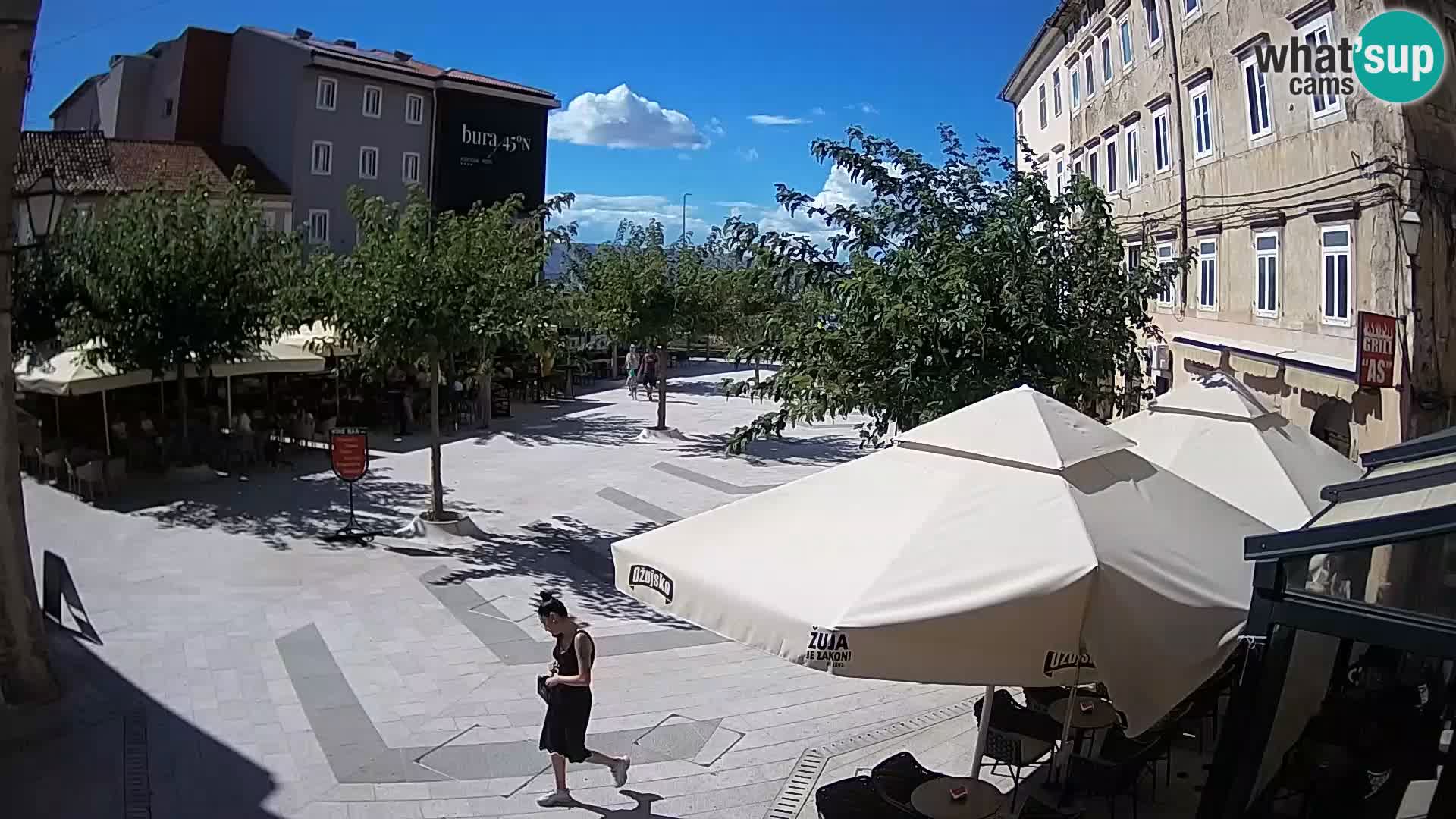 Centro de la ciudad de Senj – plaza Pavlin – Live Cam Dalmacia