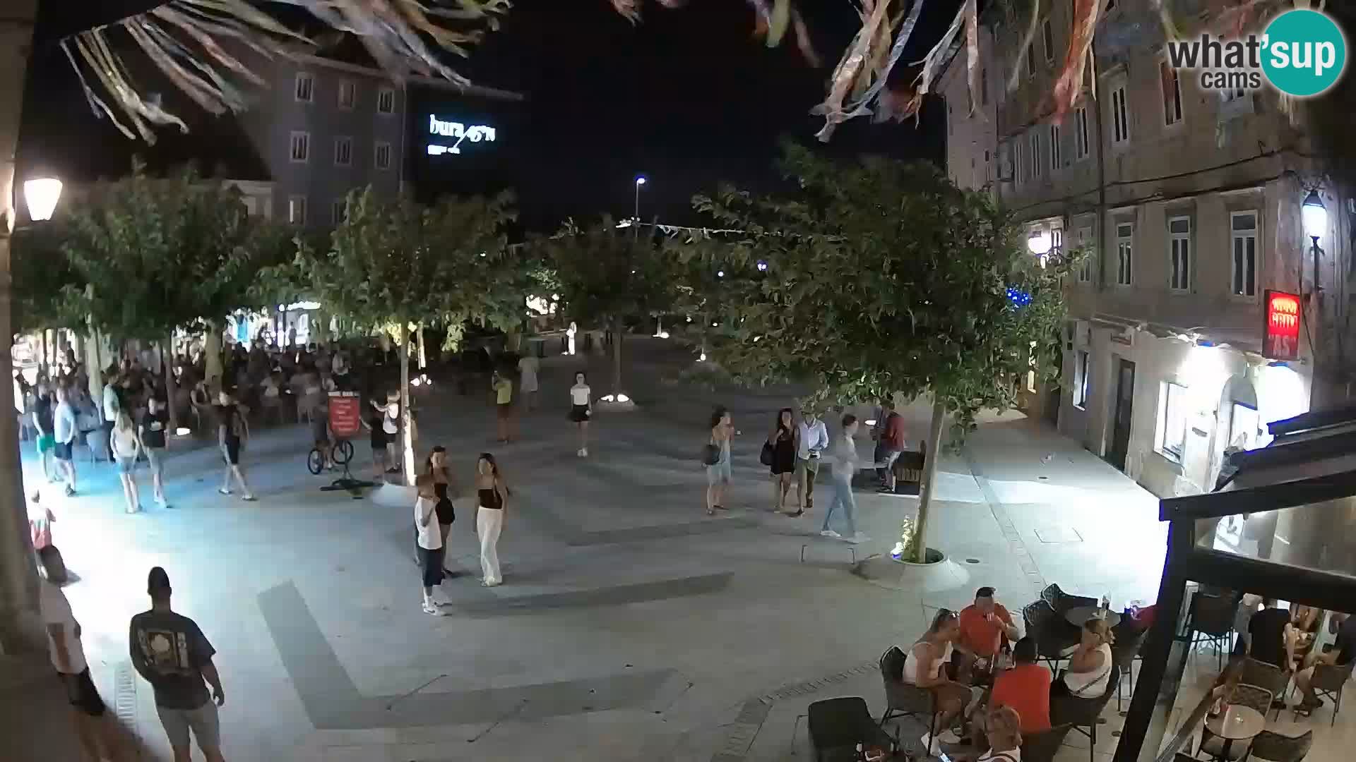 Centro de la ciudad de Senj – plaza Pavlin – Live Cam Dalmacia