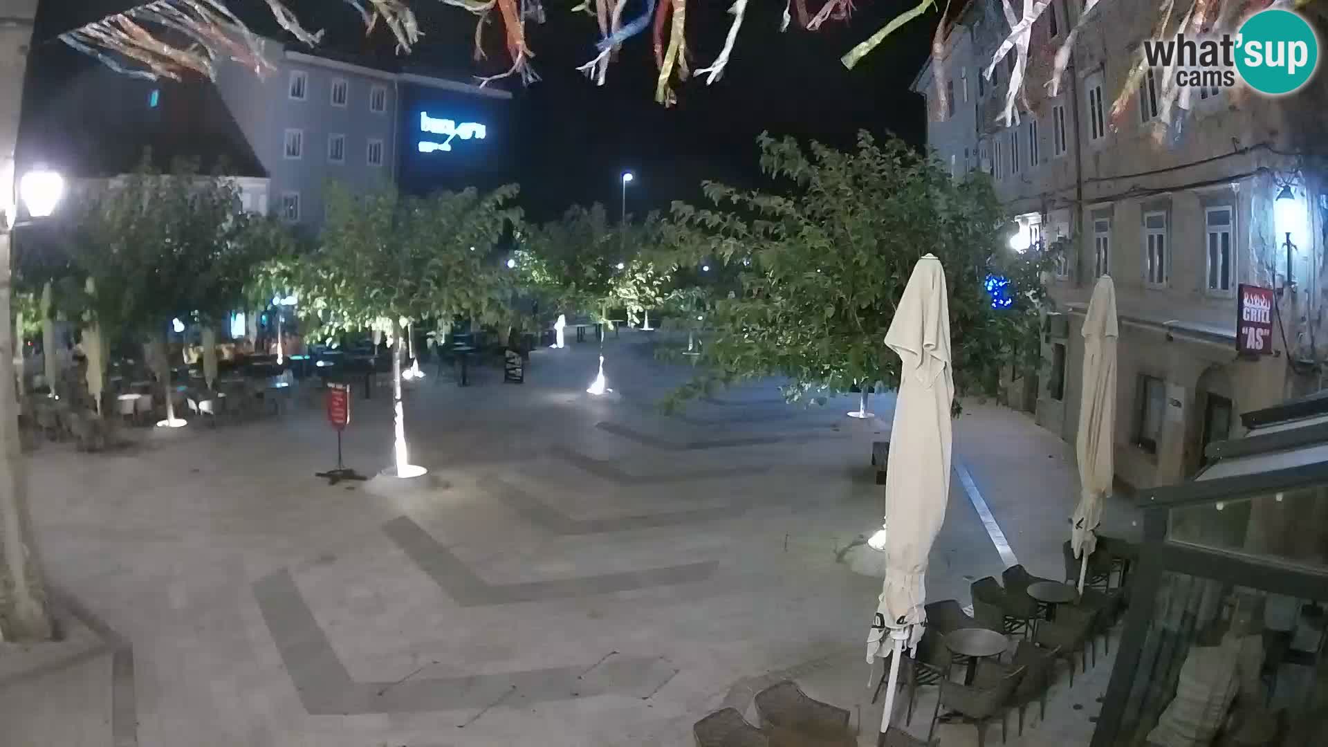 Centro de la ciudad de Senj – plaza Pavlin – Live Cam Dalmacia