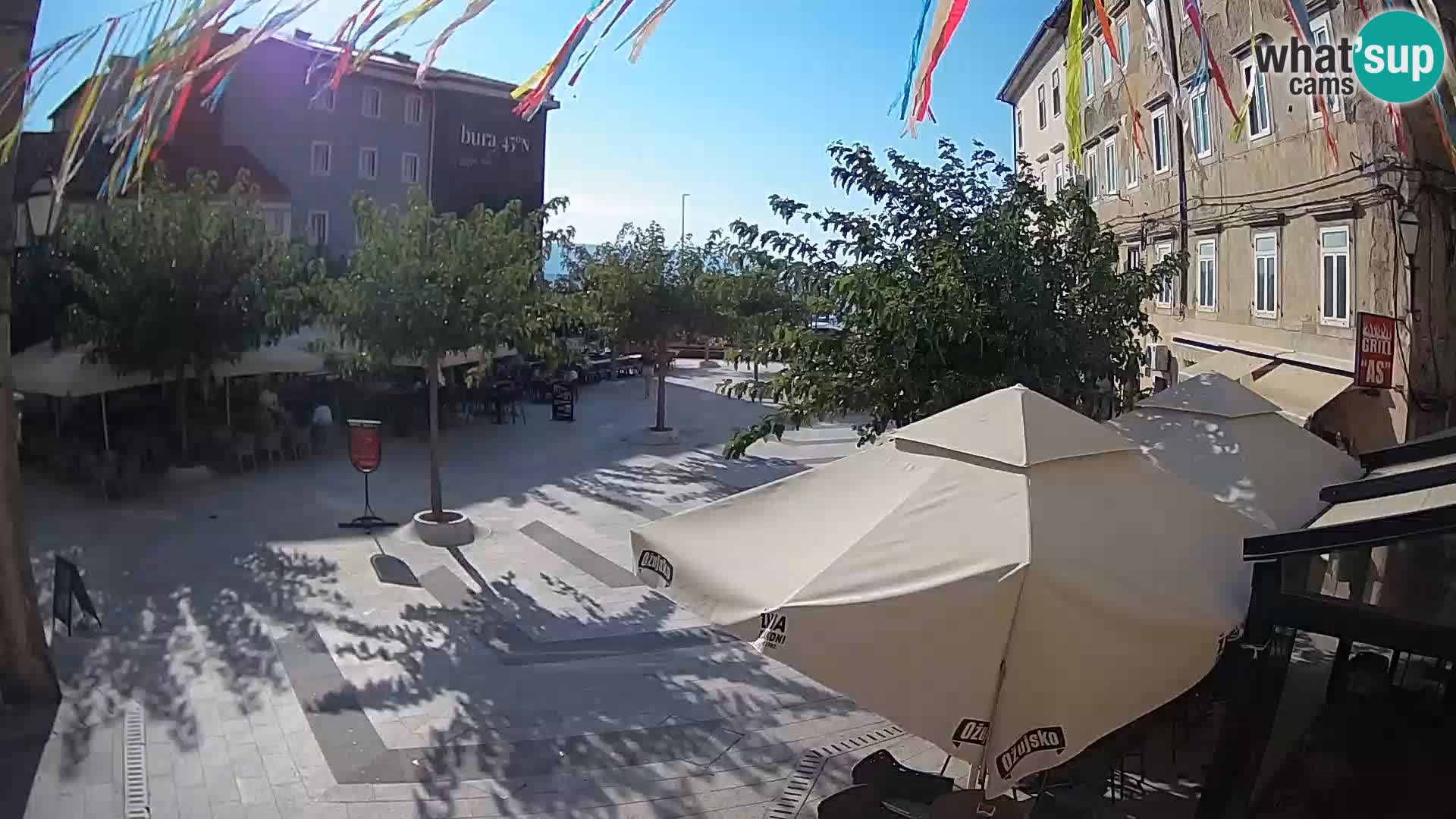 Centro de la ciudad de Senj – plaza Pavlin – Live Cam Dalmacia