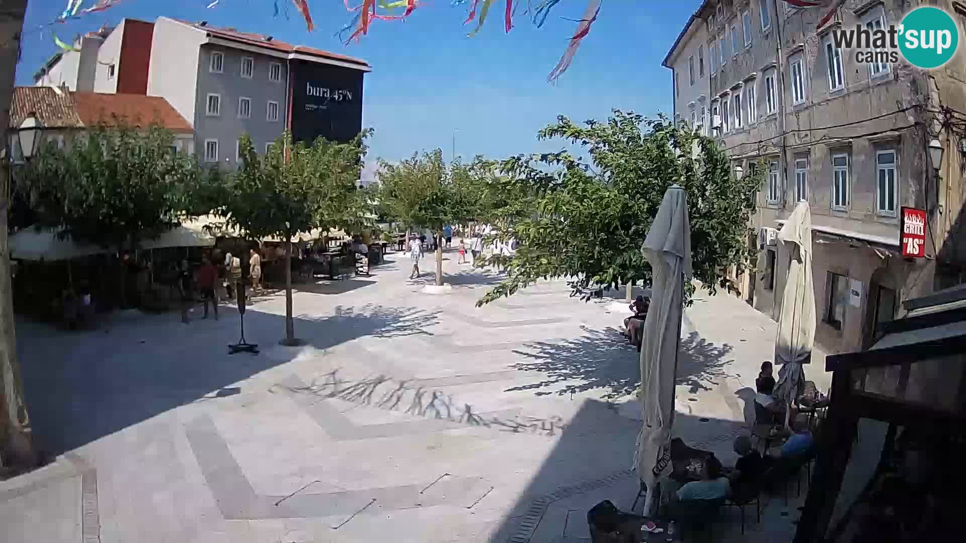 Centro della città di Senj – Piazza Pavlin – Live Cam Dalmazia