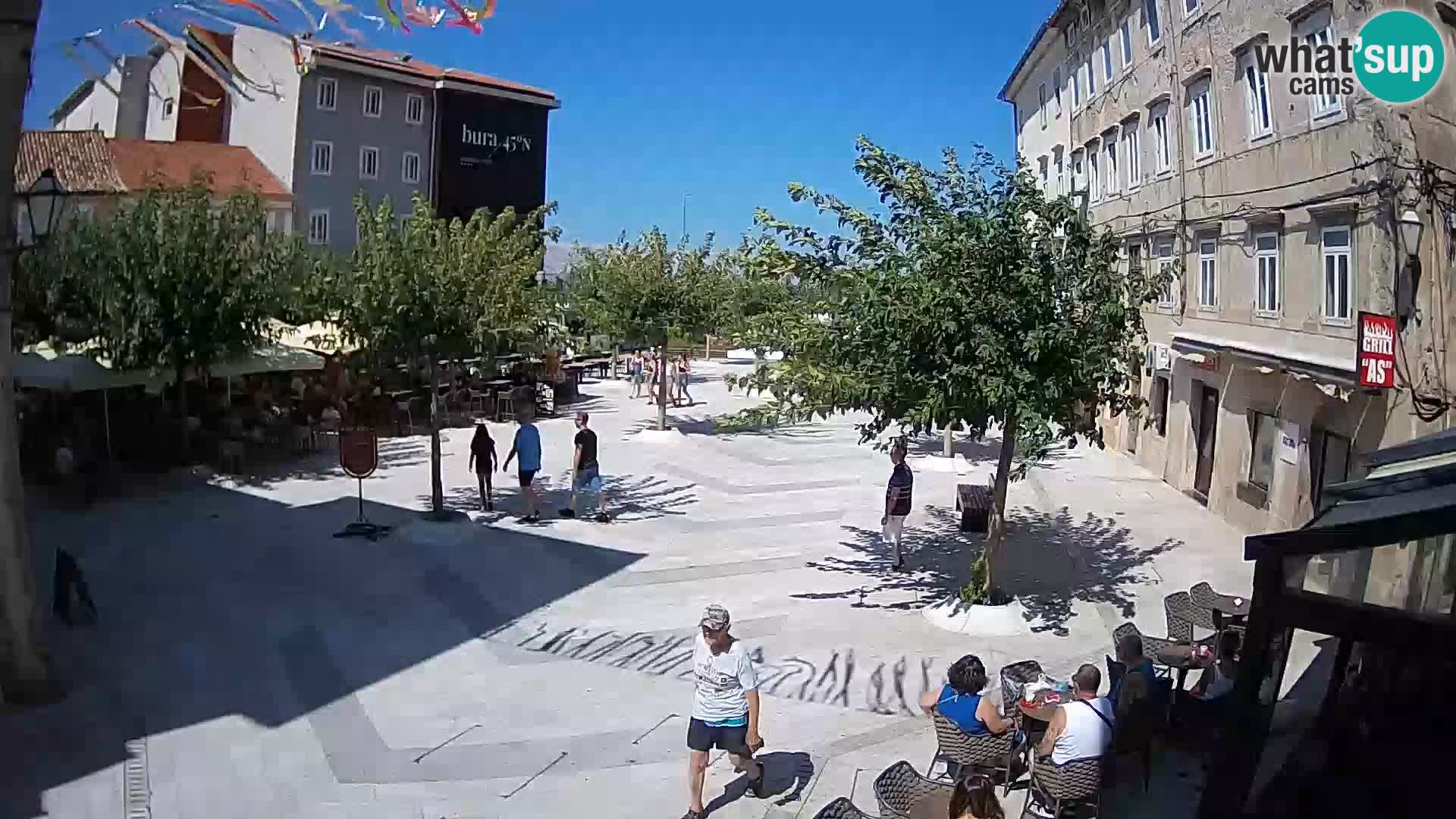 Centre de la ville de Senj – Place Pavlin – Live Cam Dalmatie